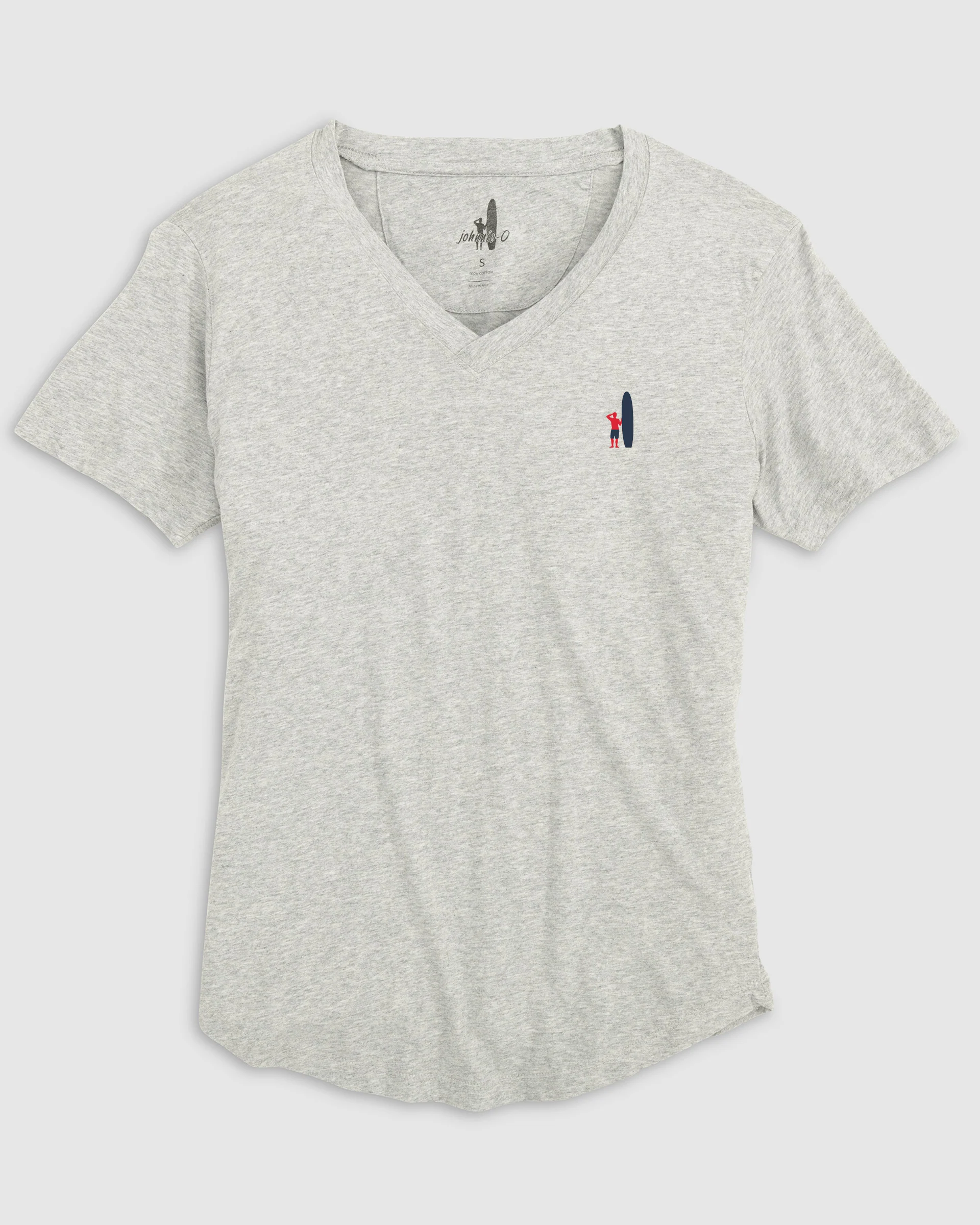 Merediths V-Neck T-Shirt - Two Tone Surfer Logo - Image 6