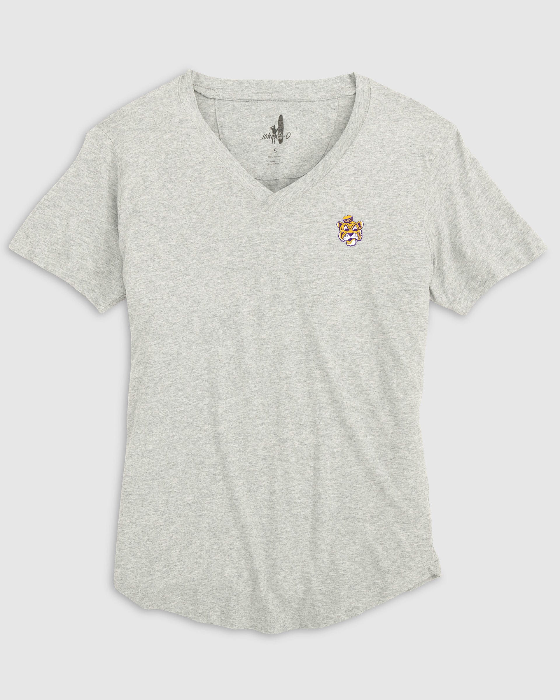Women's Louisiana State Merediths V-Neck T-Shirt - Vault Logo
