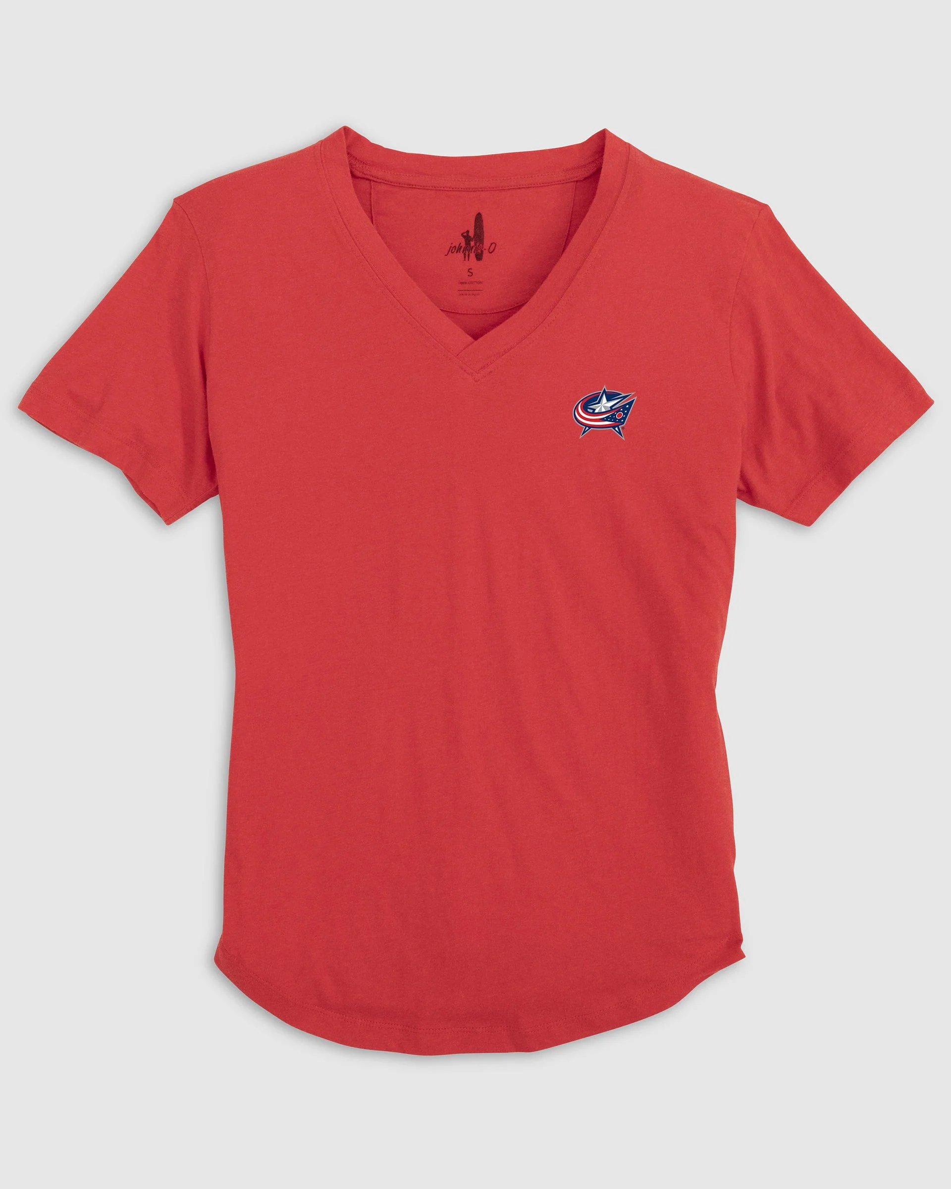 Women's Columbus Blue Jackets Merediths V-Neck T-Shirt - Image 3