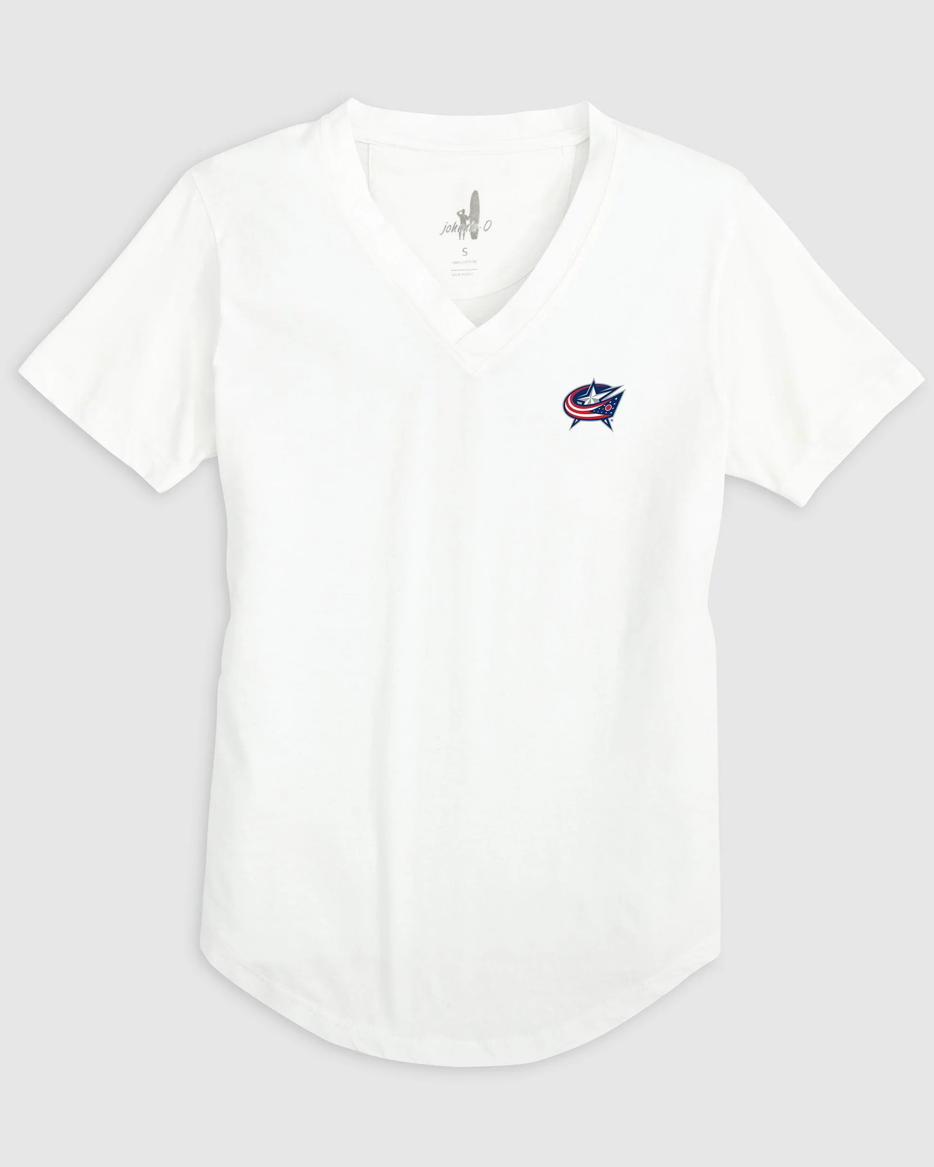 Women's Columbus Blue Jackets Merediths V-Neck T-Shirt - Image 4