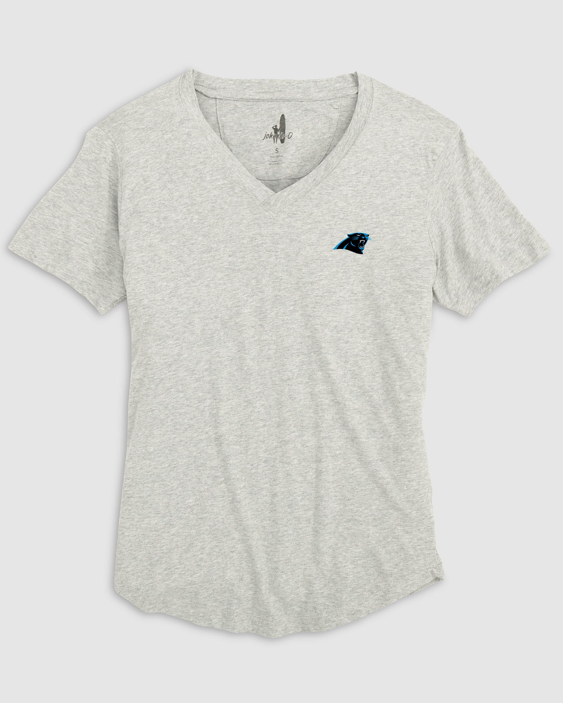 Women's Carolina Panthers Merediths V-Neck T-Shirt - Image 3