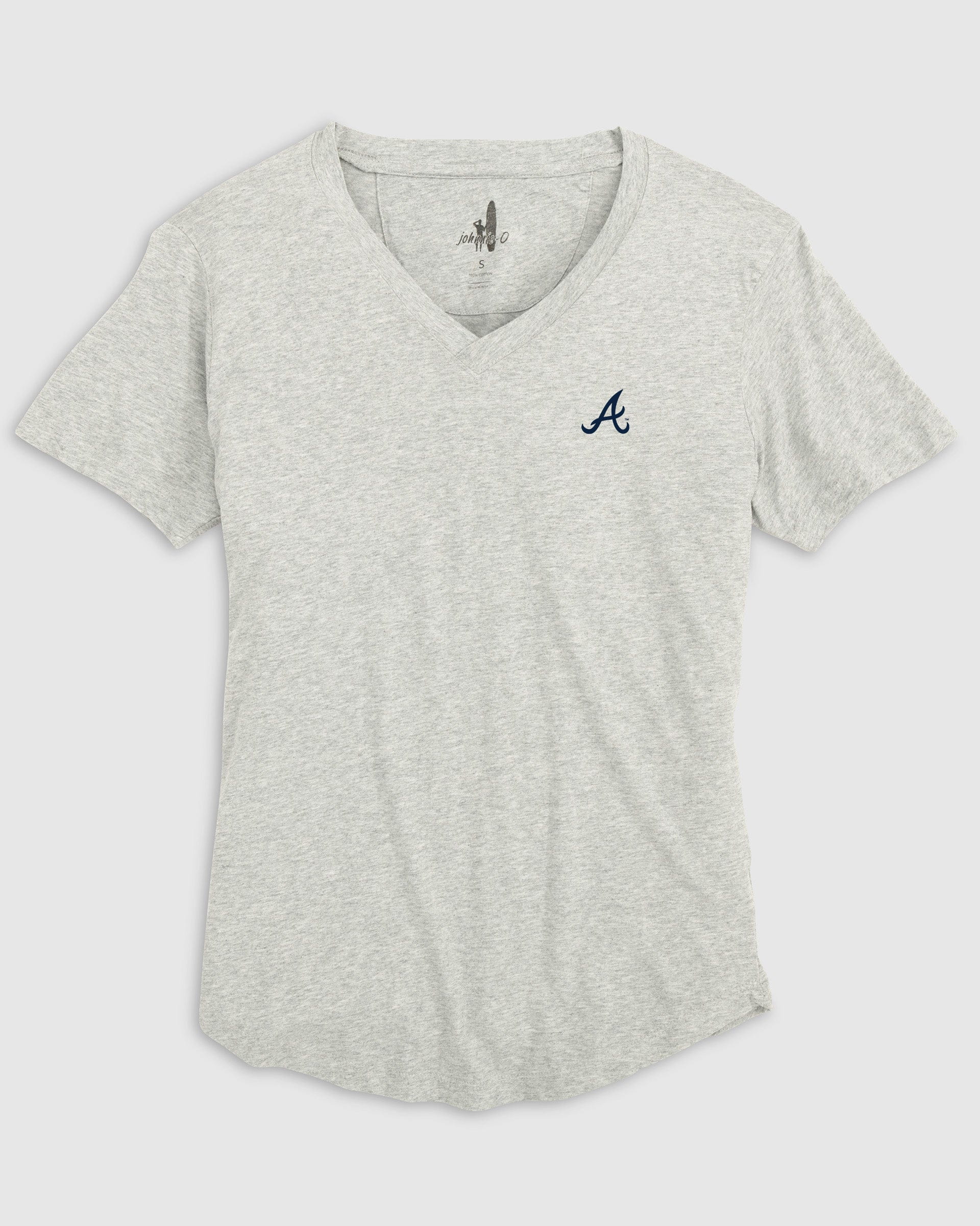 Women's Atlanta Braves Merediths V-Neck T-Shirt - Image 2