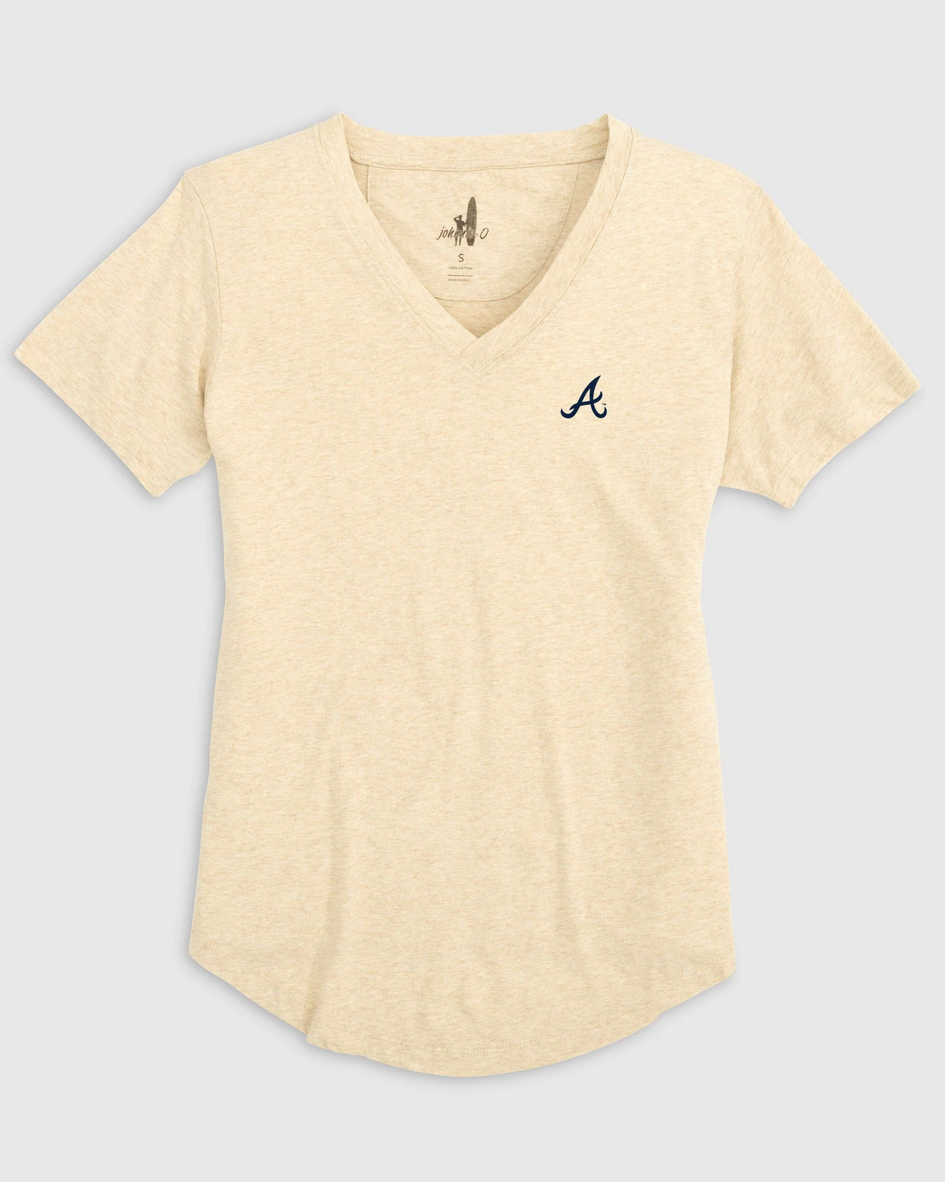 Women's Atlanta Braves Merediths V-Neck T-Shirt - Image 3