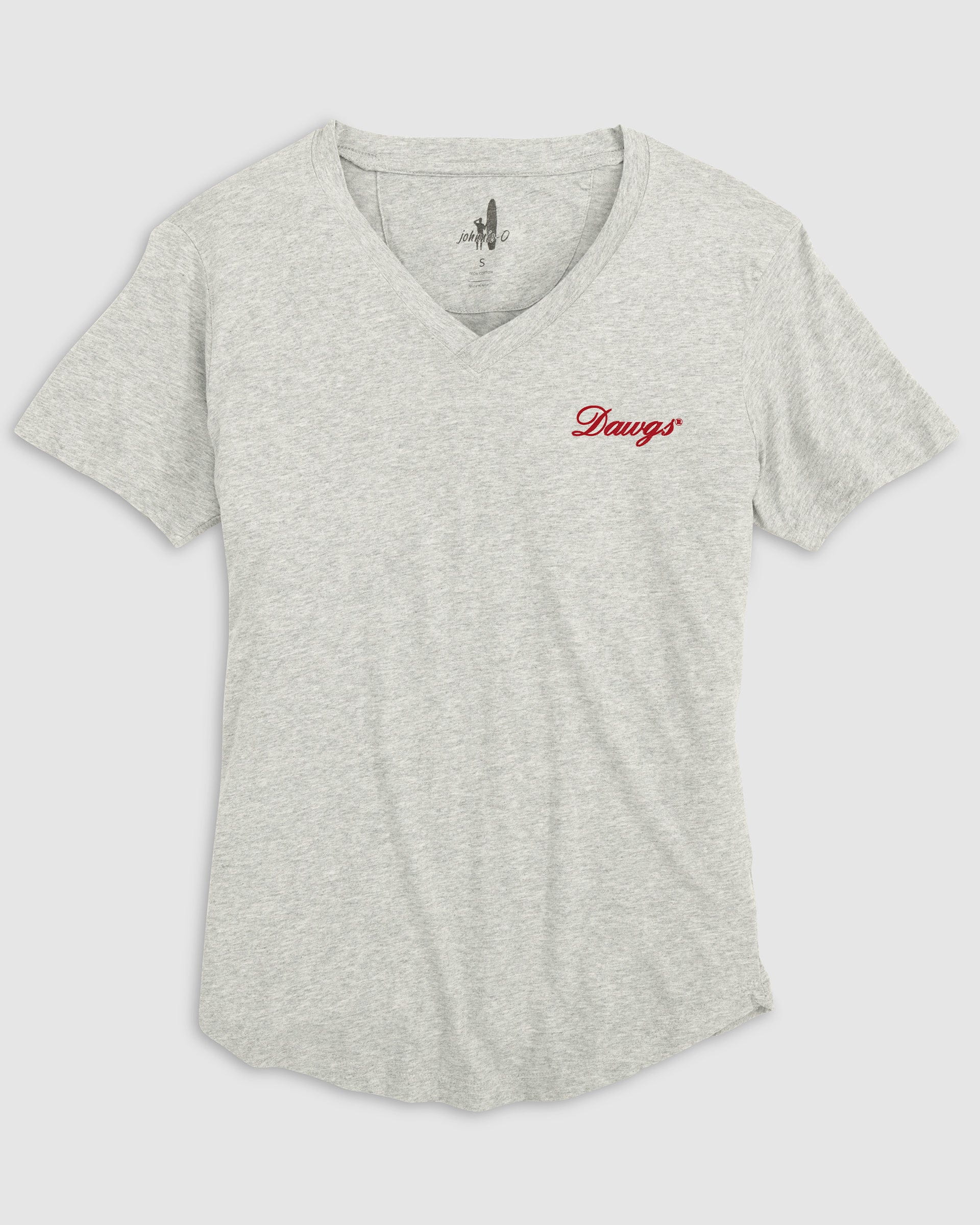Women's Georgia Merediths V-Neck T-Shirt - Script Logo - Image 4
