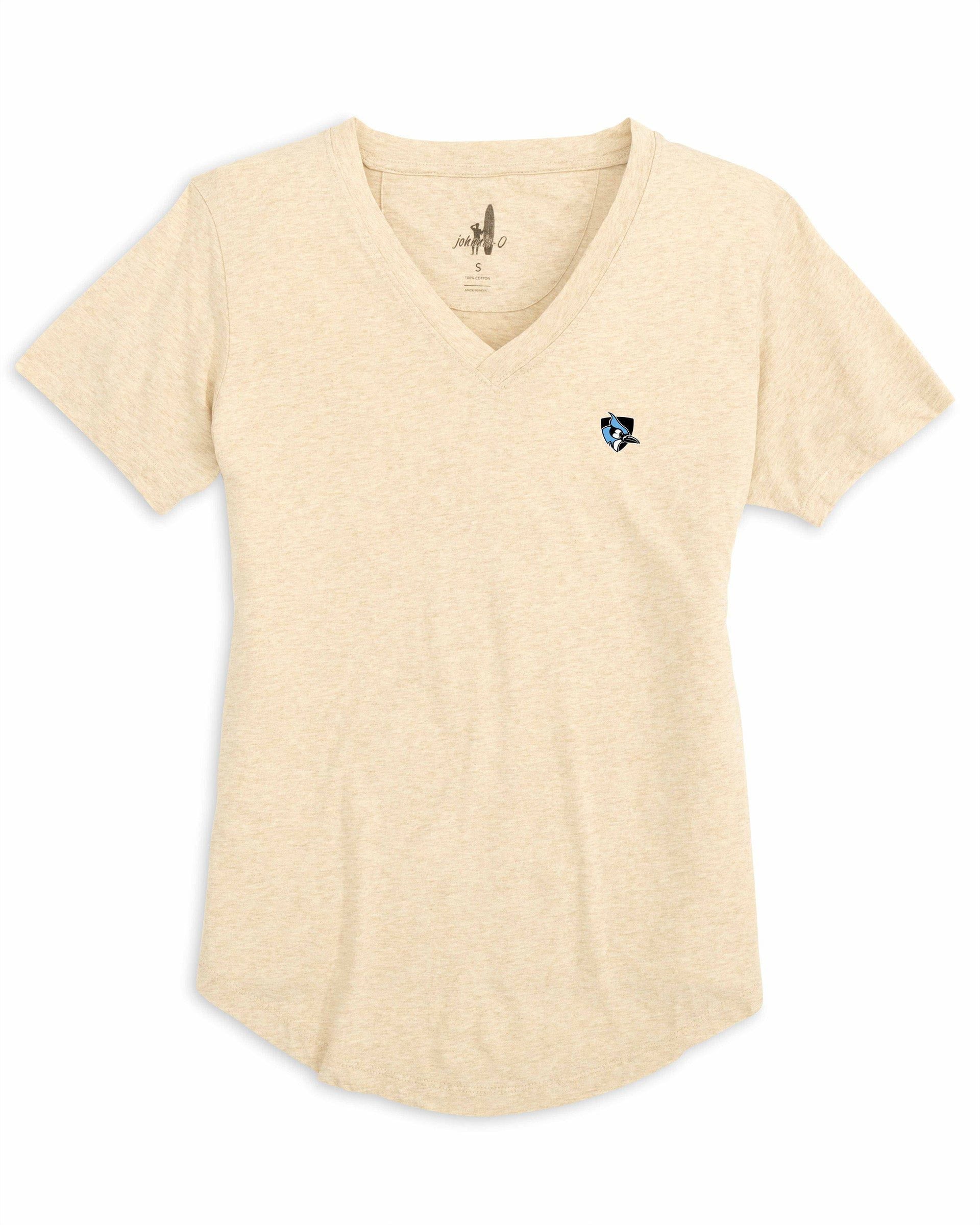 Johns Hopkins V-Neck T-Shirt- Athletic Logo - Image 2