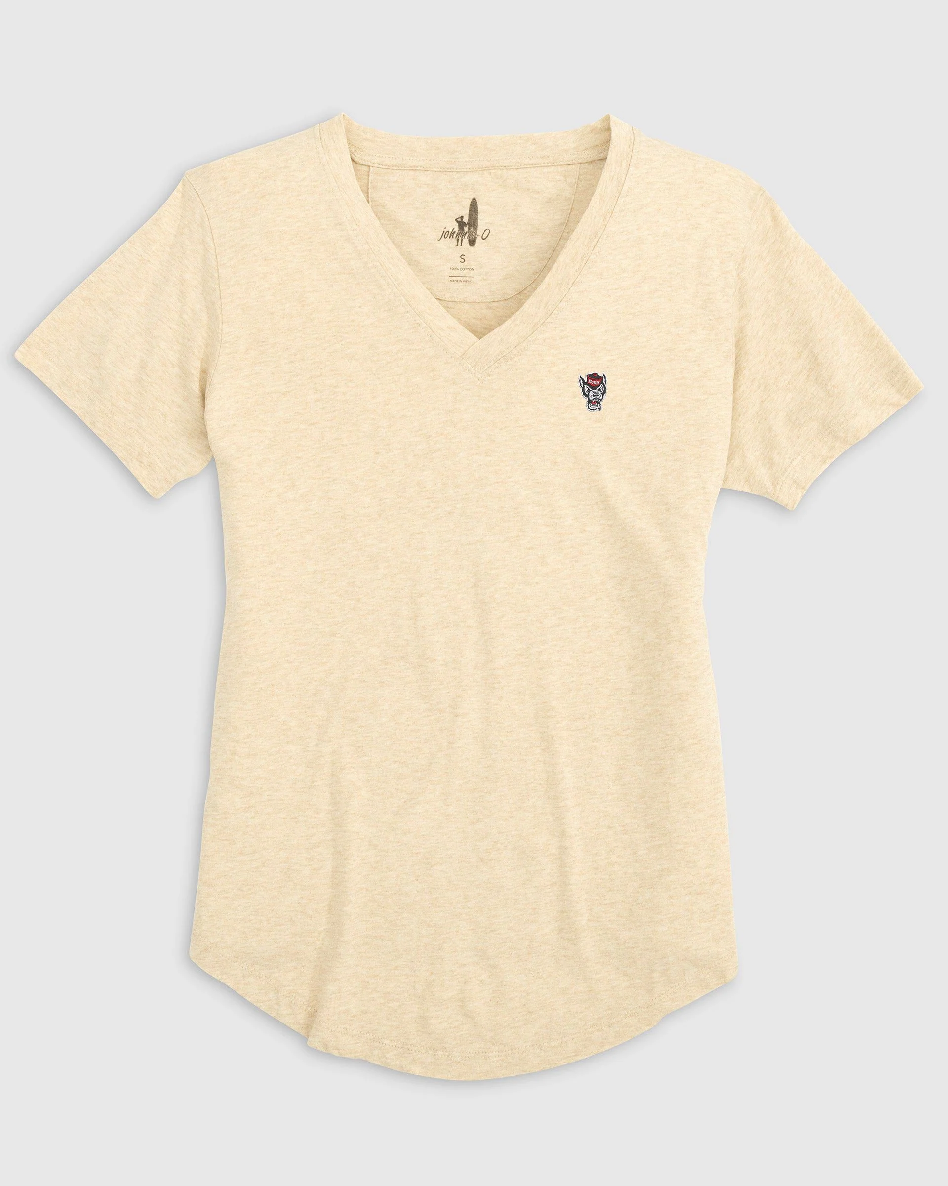 Women's NC State University Merediths V-Neck T-Shirt - Wolf Logo - Image 2