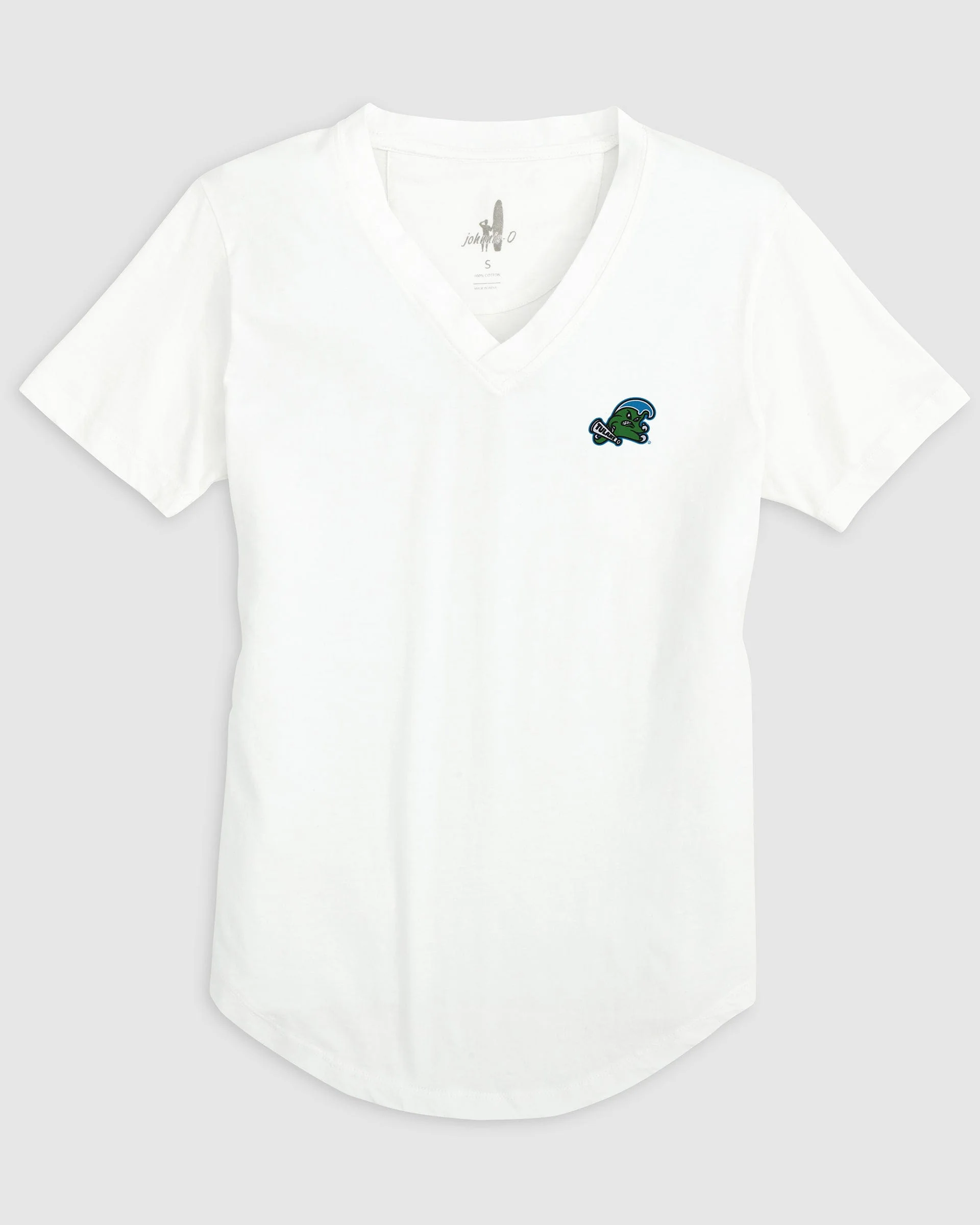 Women's Tulane Merediths V-Neck T-Shirt - Angry Wave Logo - Image 5