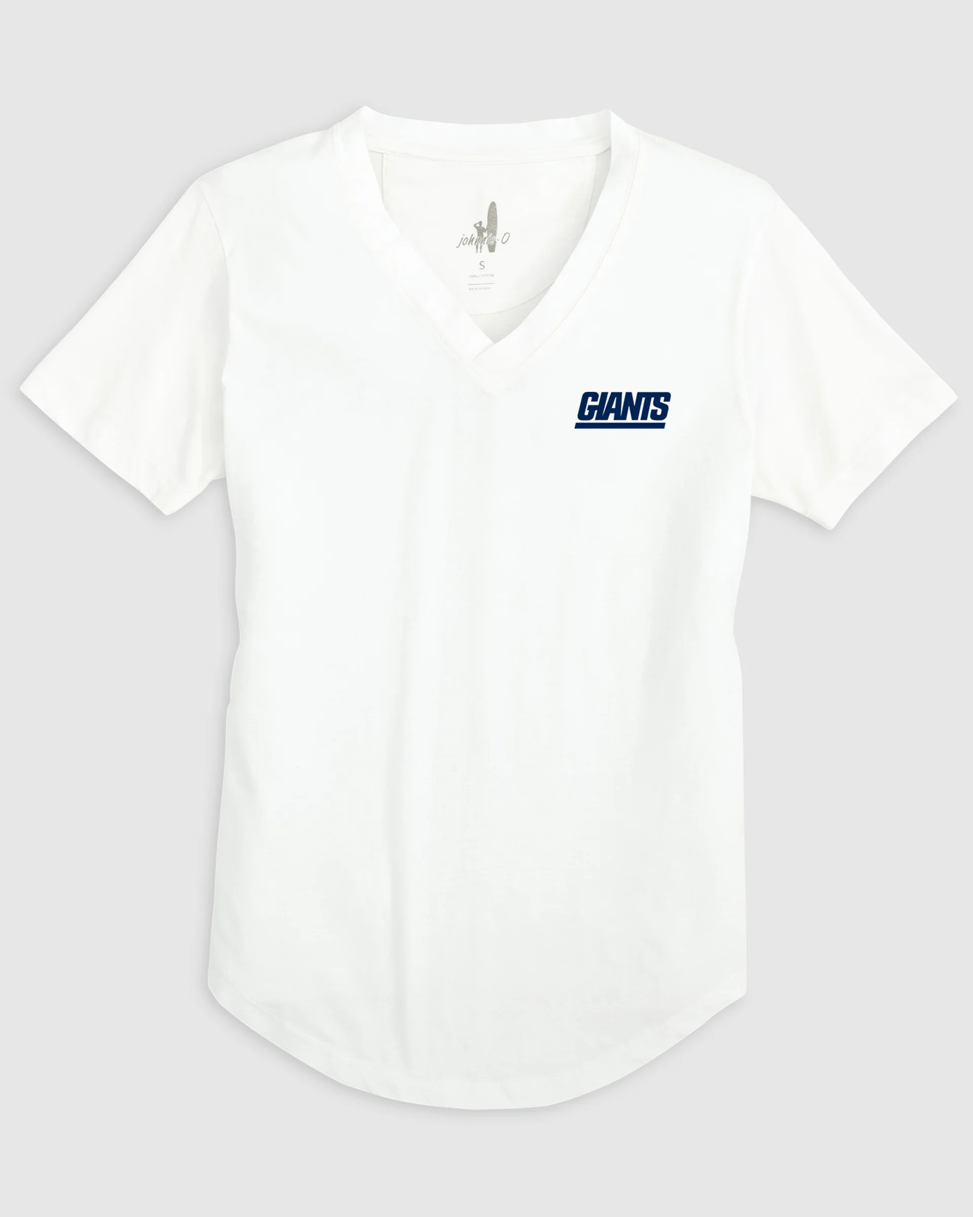 Women's New York Giants Merediths V-Neck T-Shirt - Classic Logo - Image 3