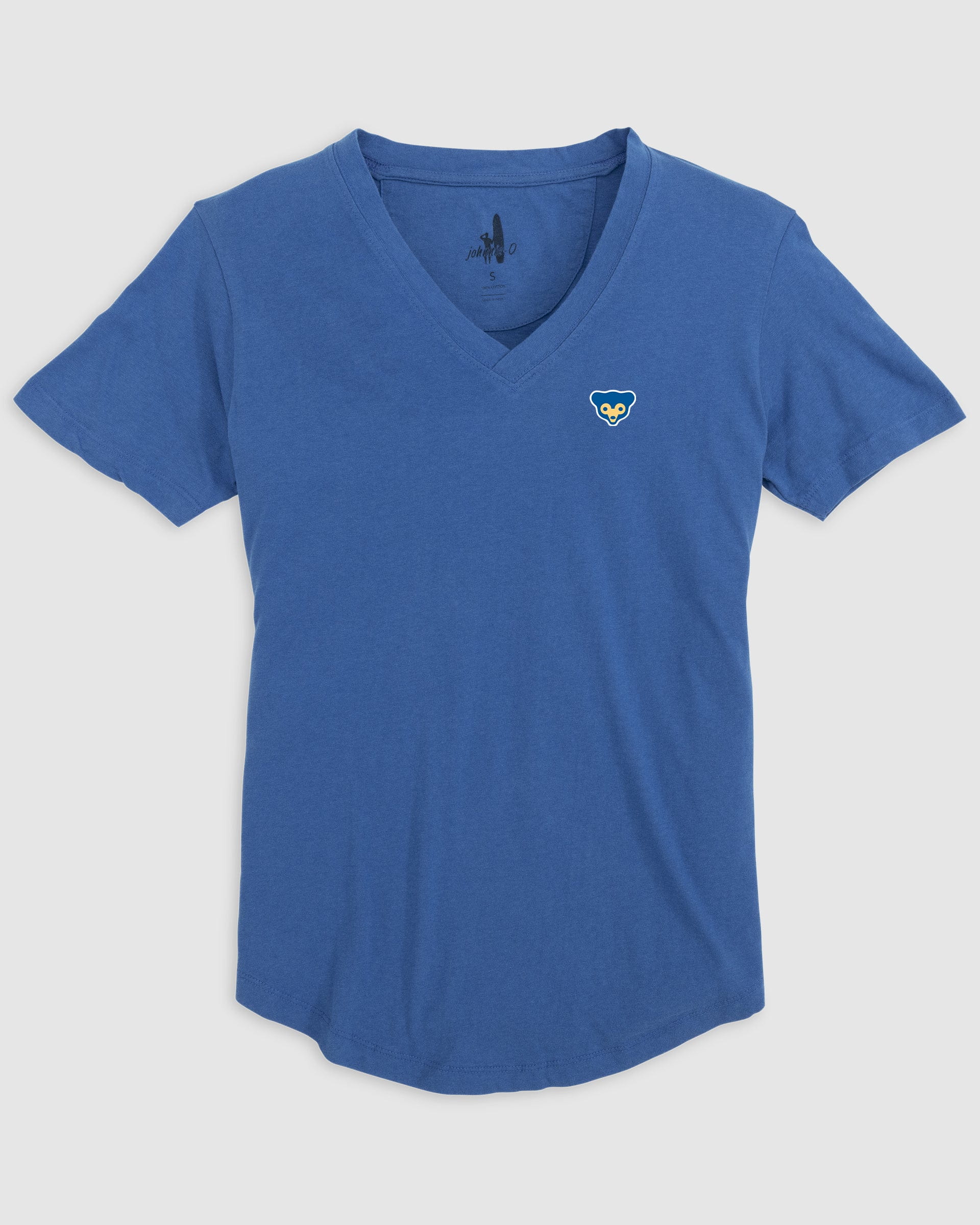Women's Chicago Cubs Merediths V-Neck T-Shirt - Cooperstown Logo