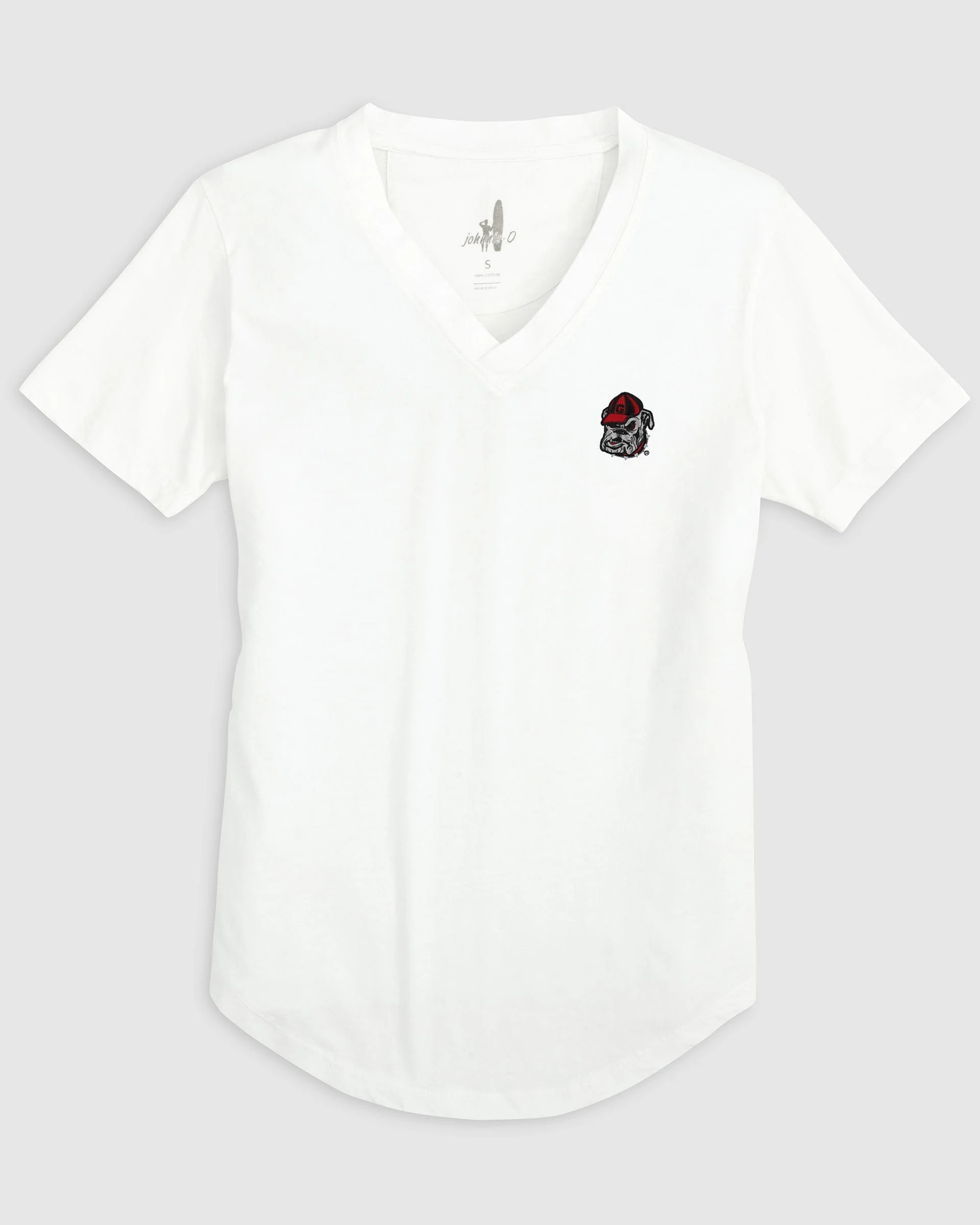 Women's Georgia Merediths V-Neck T-Shirt - Bulldog Head Logo - Image 7