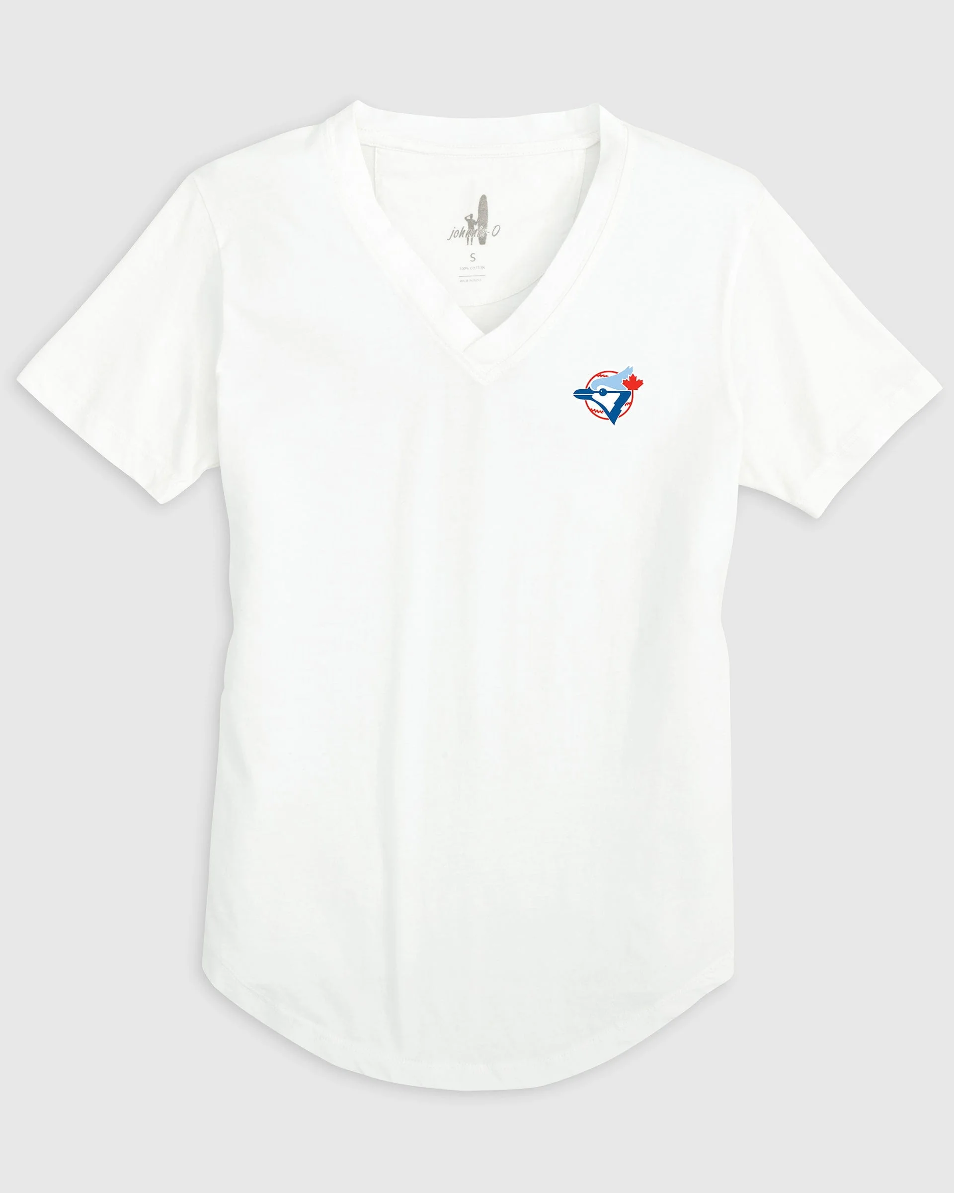 Women's Toronto Blue Jays Merediths V-Neck T-Shirt - Cooperstown Logo - Image 6