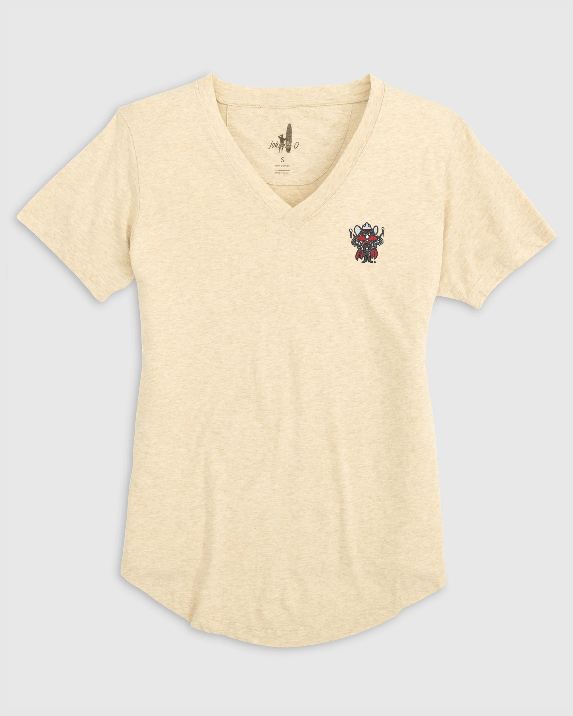Women's Texas Tech Merediths V-Neck T-Shirt - Red Raider Logo - Image 2