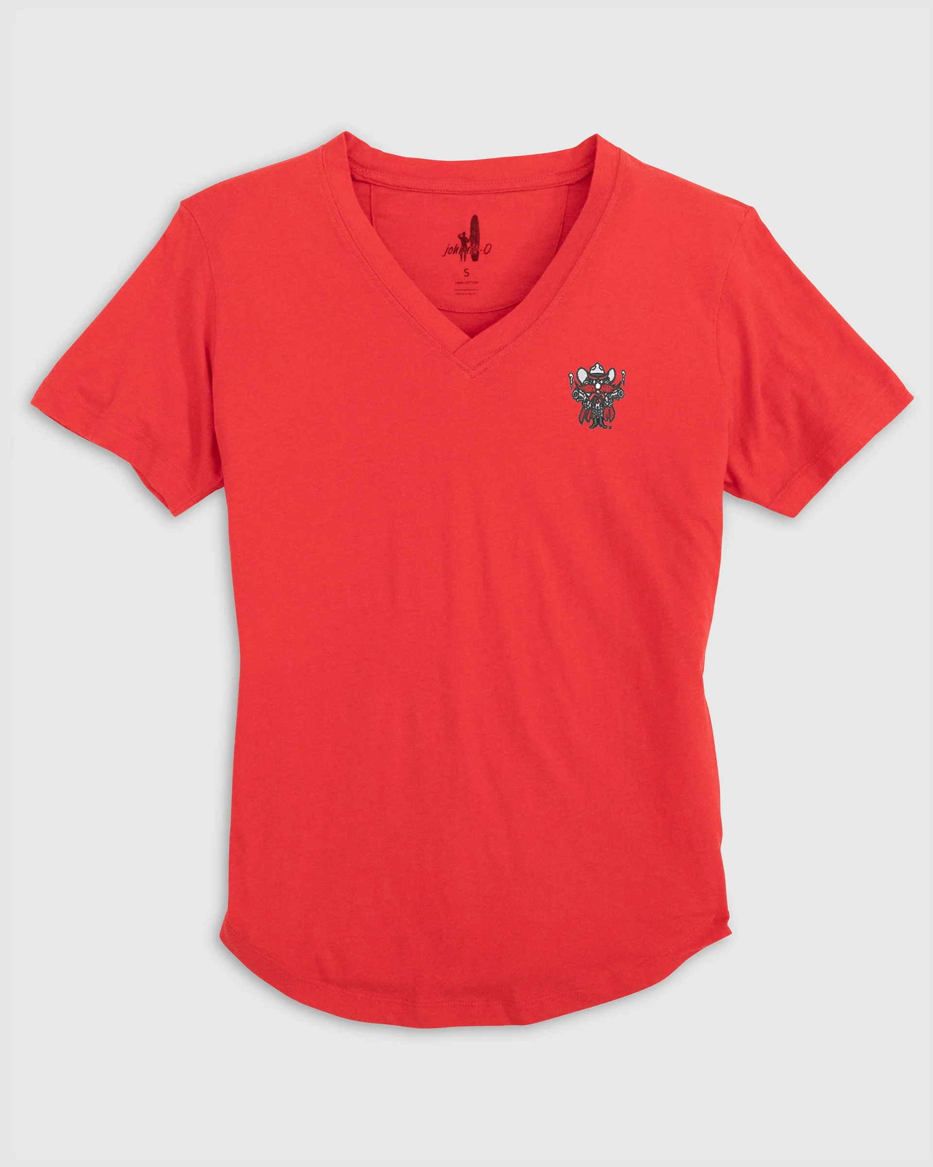 Women's Texas Tech Merediths V-Neck T-Shirt - Red Raider Logo - Image 3