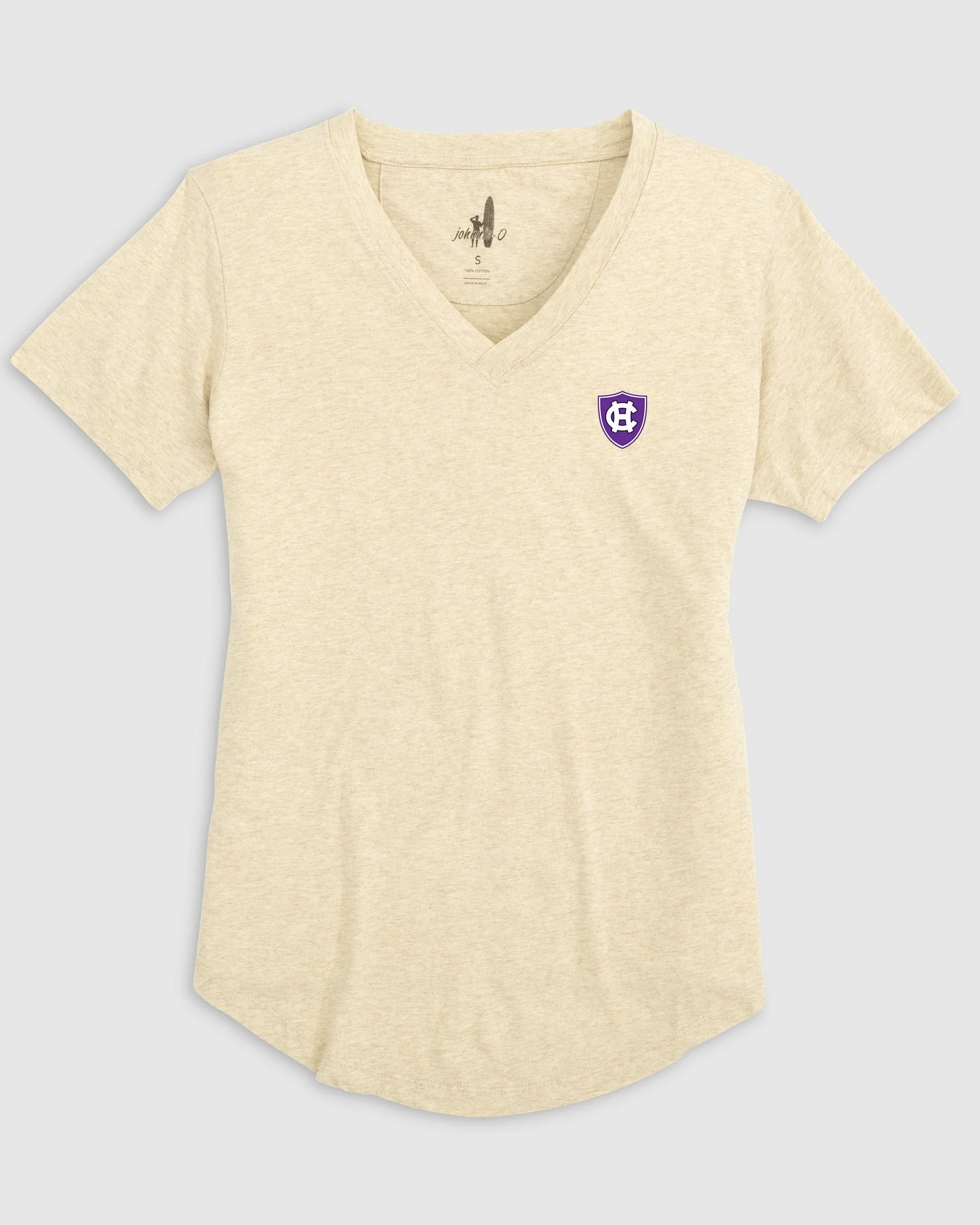 Women's Holy Cross Merediths V-Neck T-Shirt - Image 2