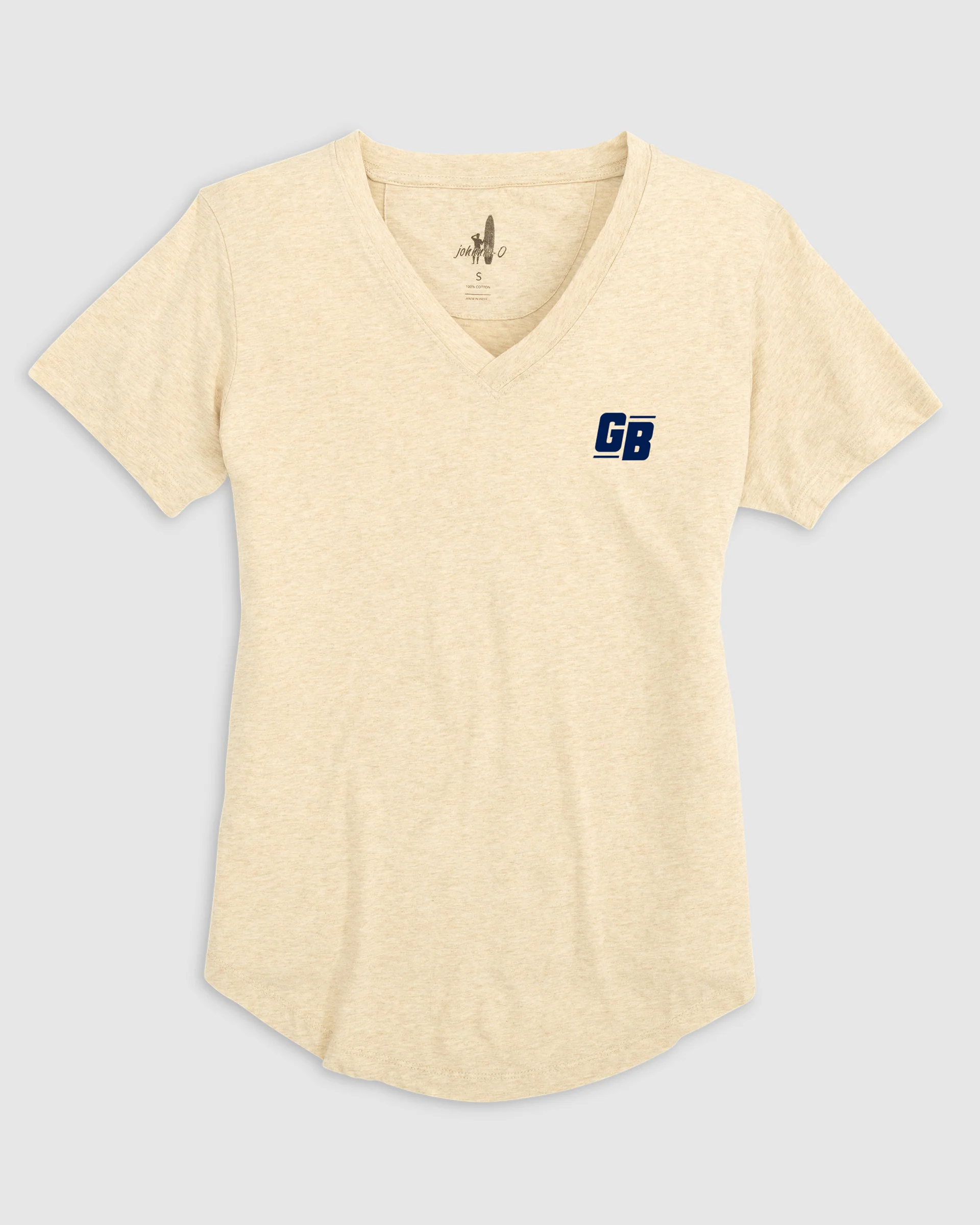 Women's Green Bay Packers Merediths V-Neck T-Shirt - Classic Logo - Image 2