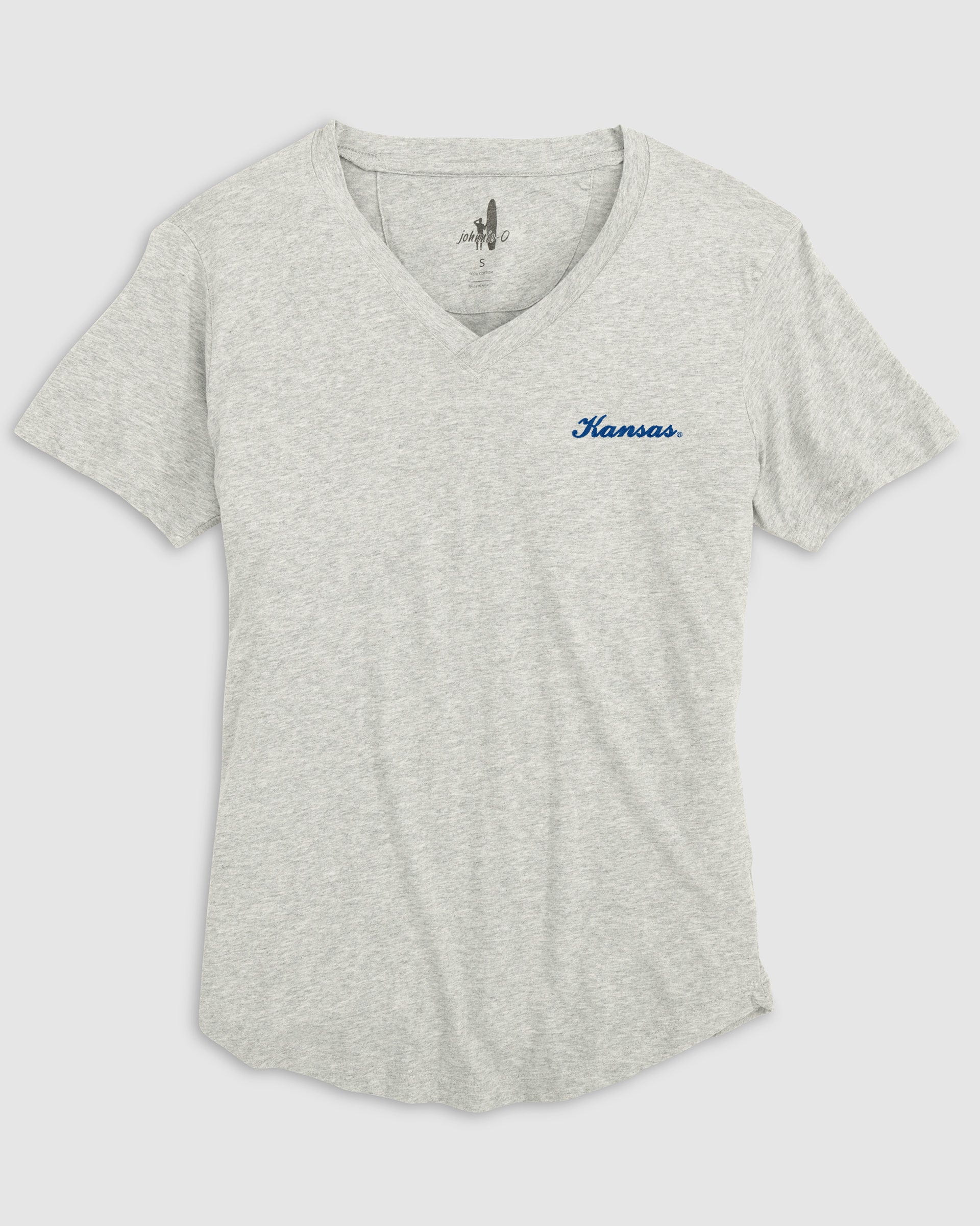 Women's Kansas Merediths V-Neck T-Shirt - Script Logo - Image 14