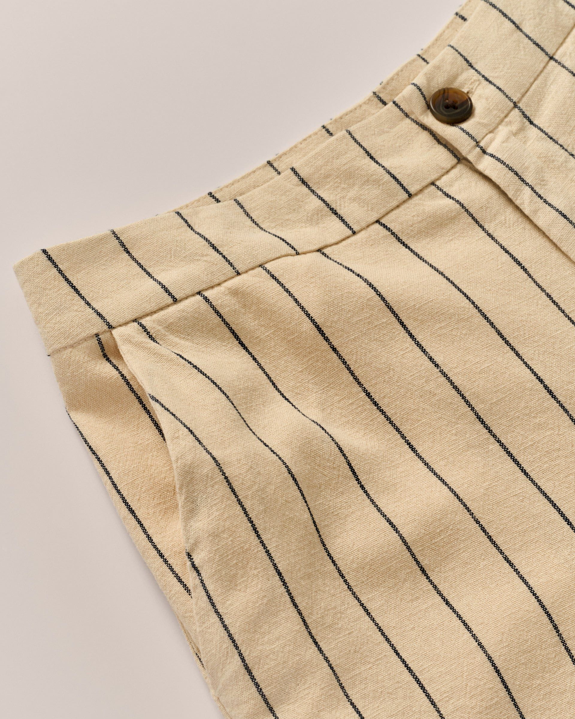 Lilah Linen Blend Pinstripe Beach Trouser - Image 9