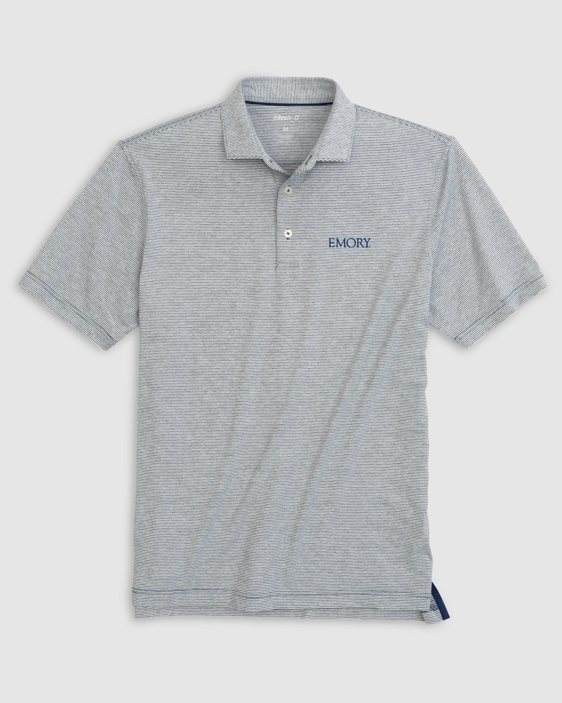 Emory Lyndonn Striped Jersey Performance Polo