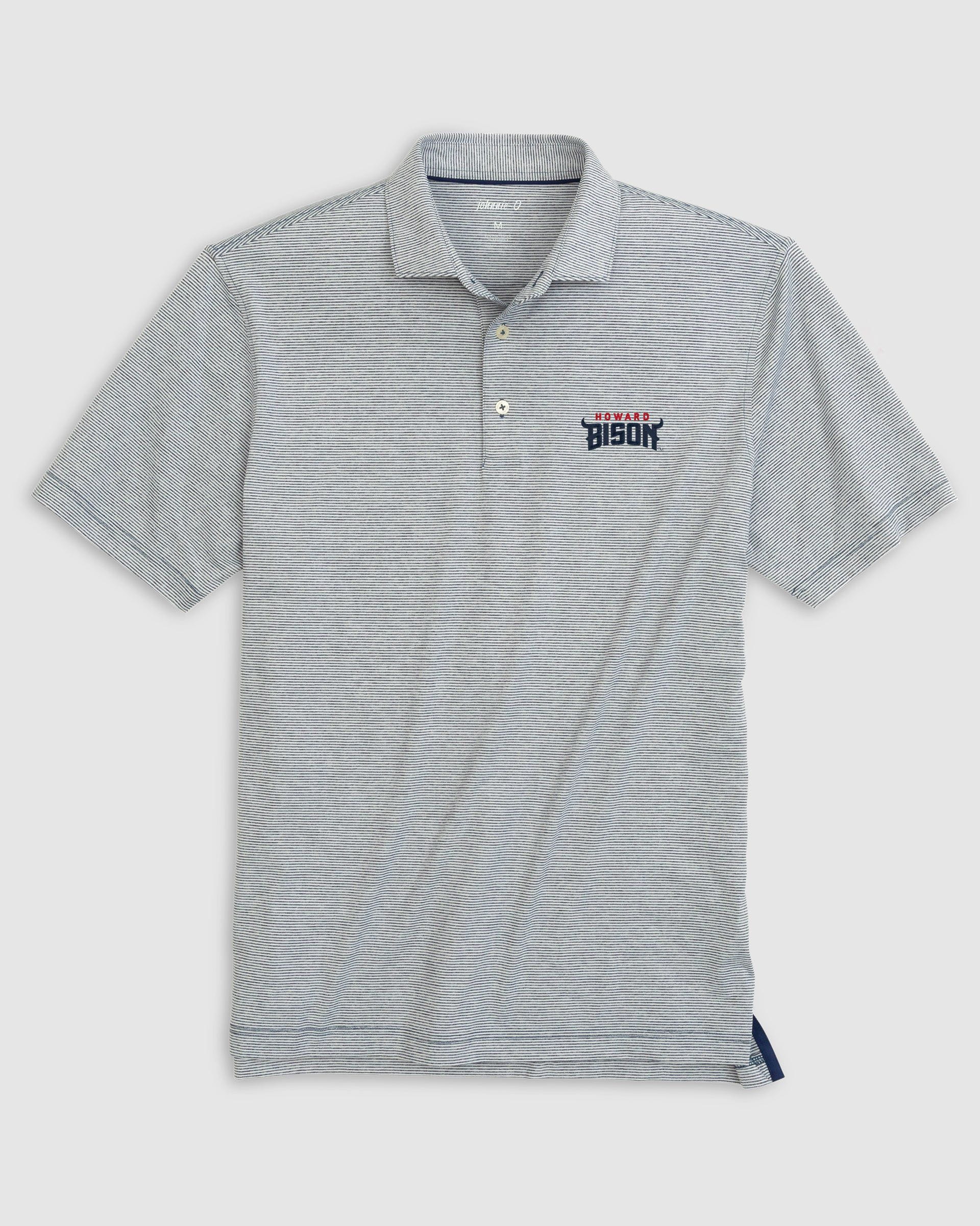 Howard Lyndonn Striped Jersey Performance Polo