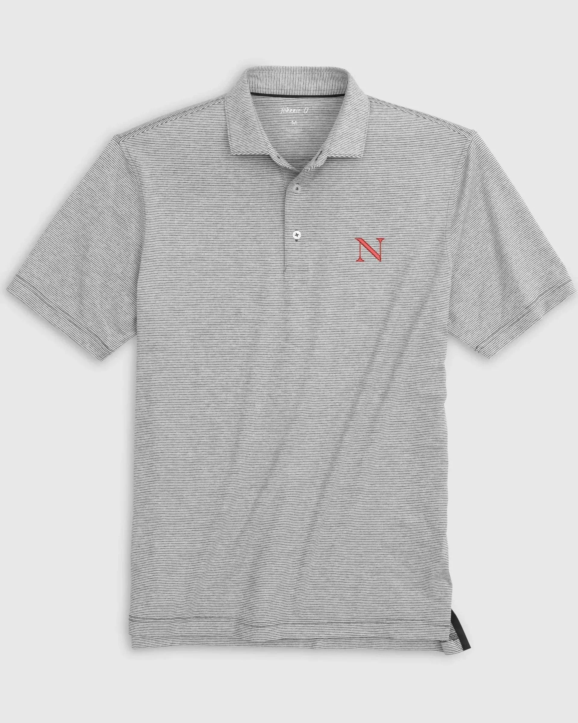 Northeastern Lyndonn Striped Jersey Performance Polo