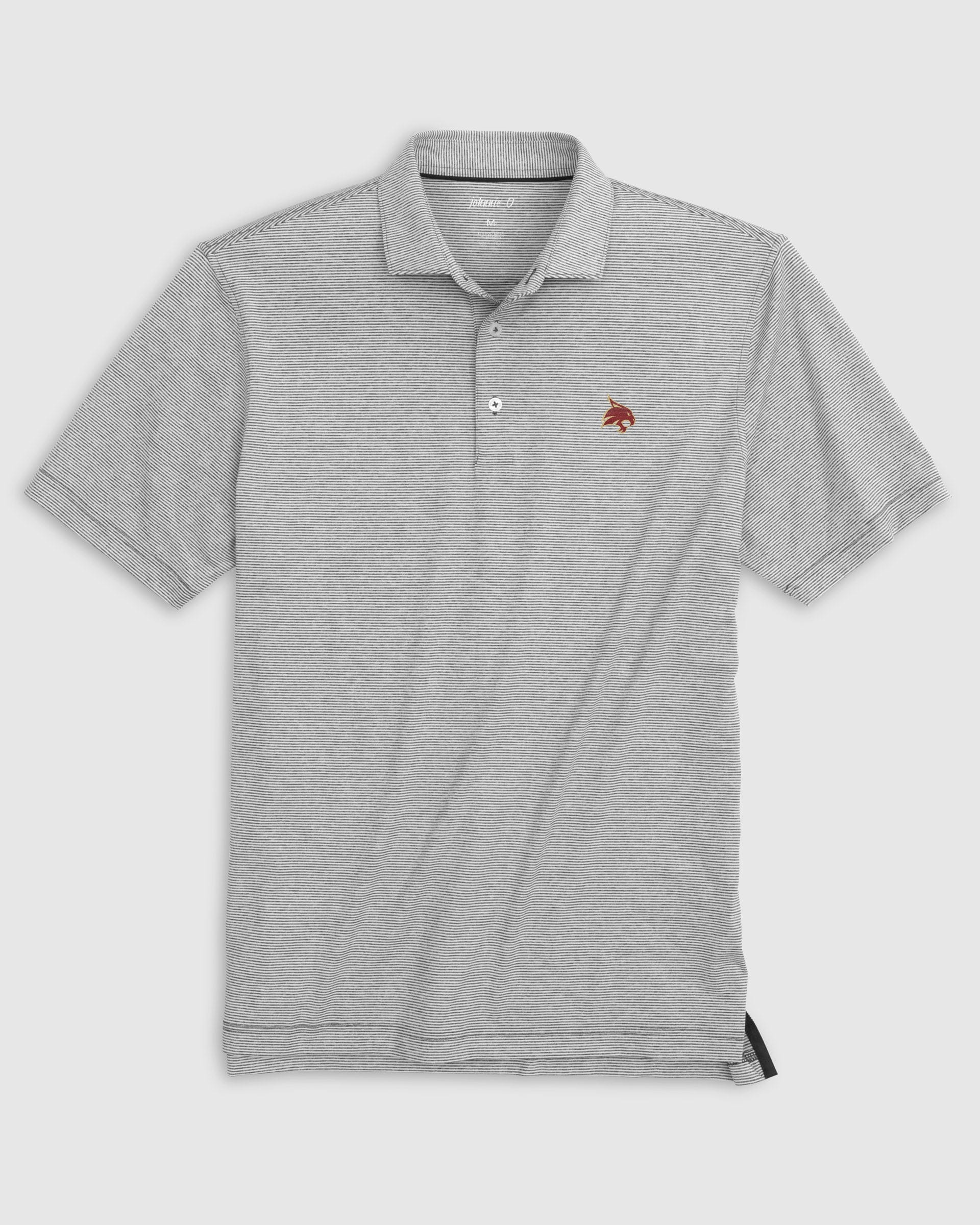 Texas State Lyndonn Striped Jersey Performance Polo