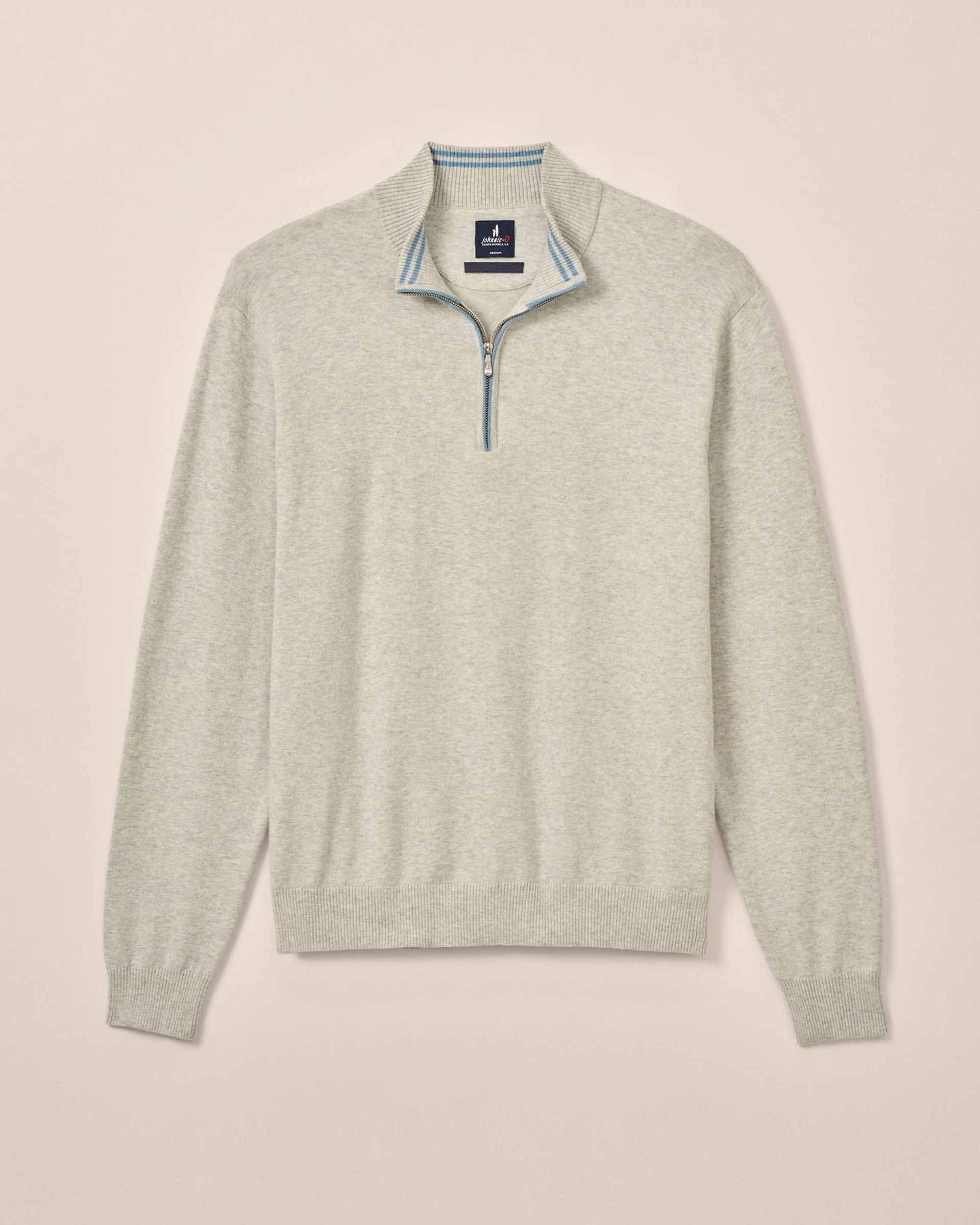 PerryGolf Desmond Plaited Cotton Blend 1/4 Zip Sweater - Image 11