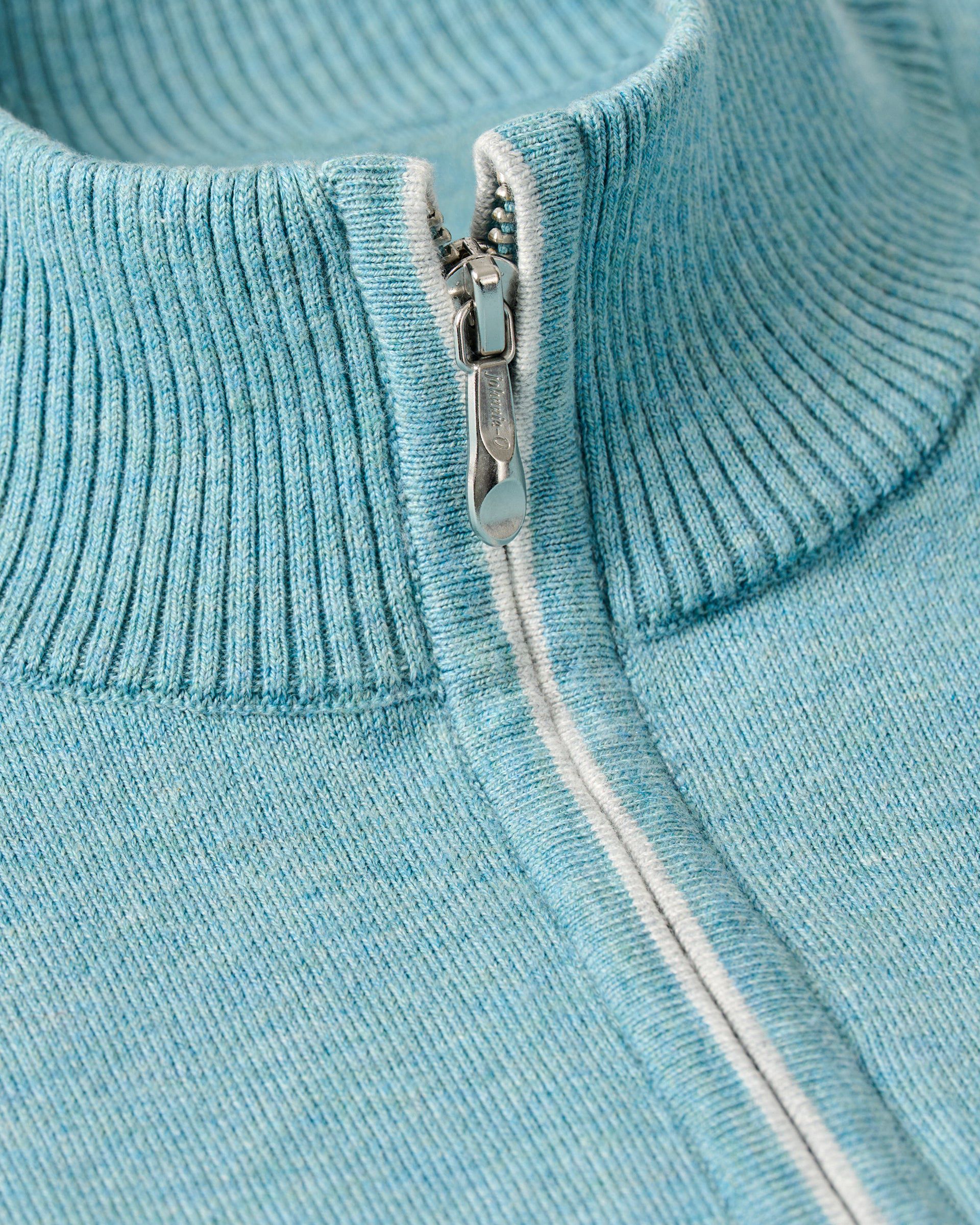 PerryGolf Desmond Plaited Cotton Blend 1/4 Zip Sweater - Image 50
