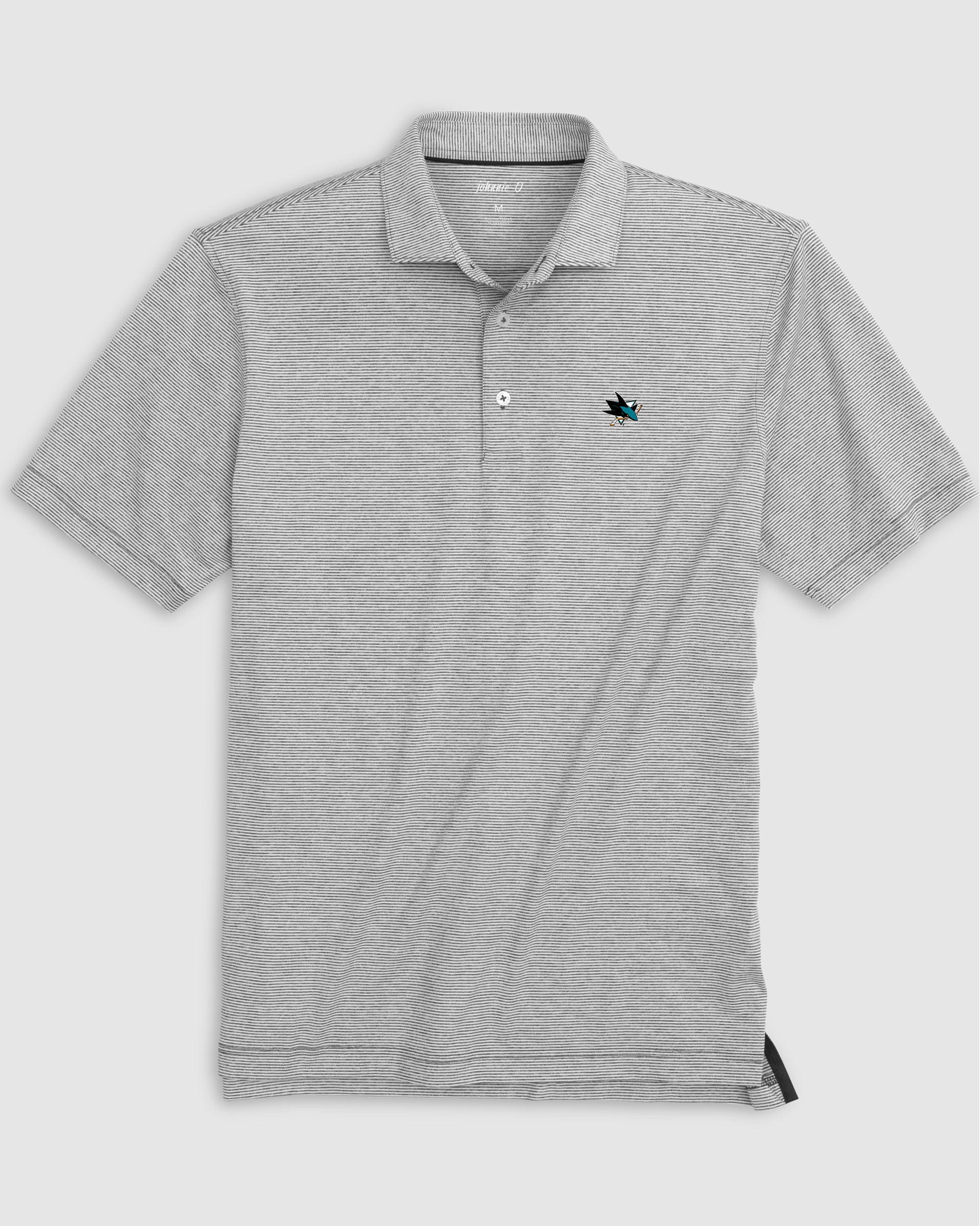 San Jose Sharks Lyndonn Striped Jersey Performance Polo