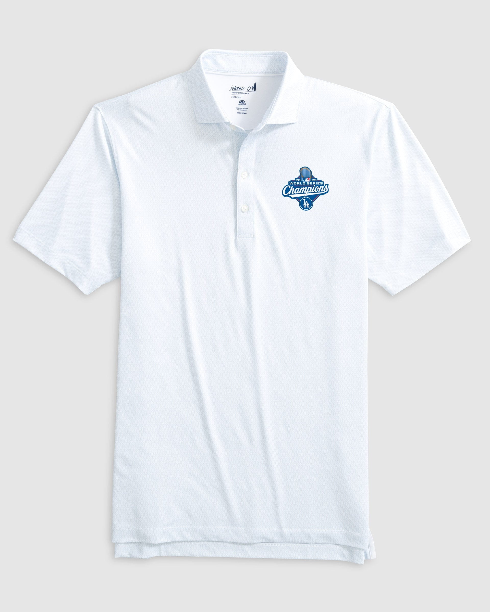 Los Angeles Dodgers Slade Performance Jersey Polo - 2025 World Series Champions Logo