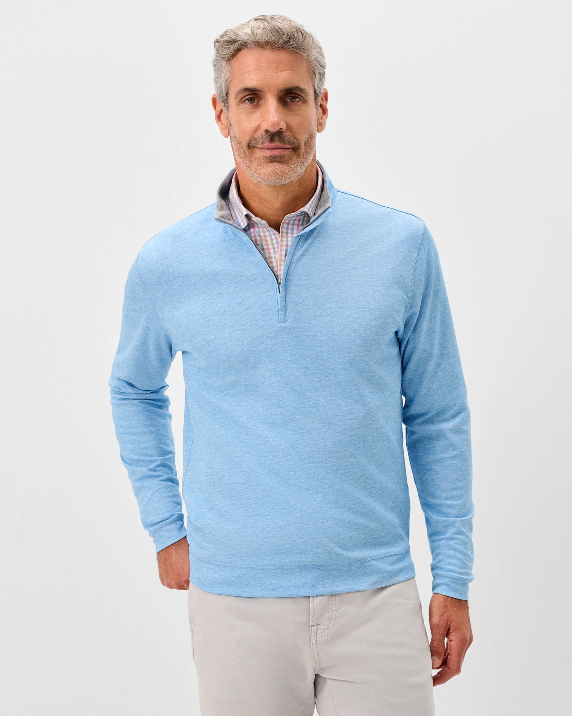 Pircio Dri-Release Heathered 1/4 Zip Pullover