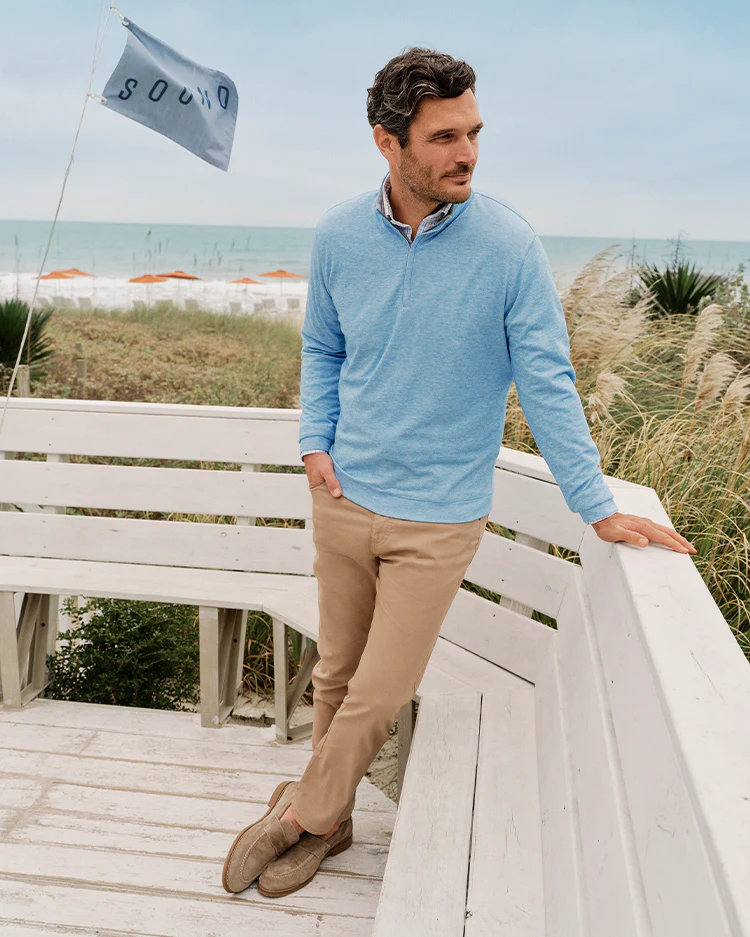 Pircio Dri-Release Heathered 1/4 Zip Pullover - Image 2