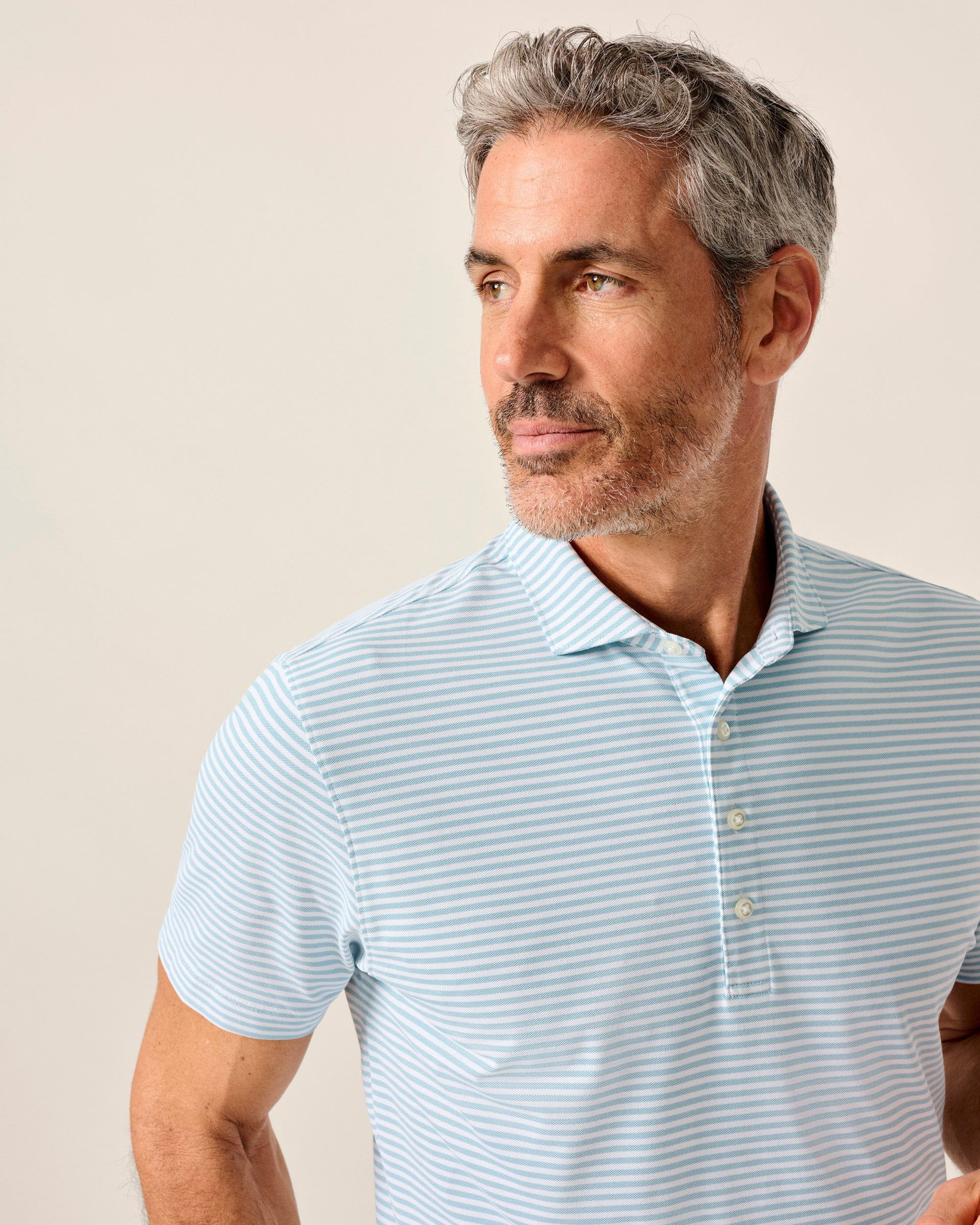 Performance Mesh Polo - Stetson Stripe - Image 4