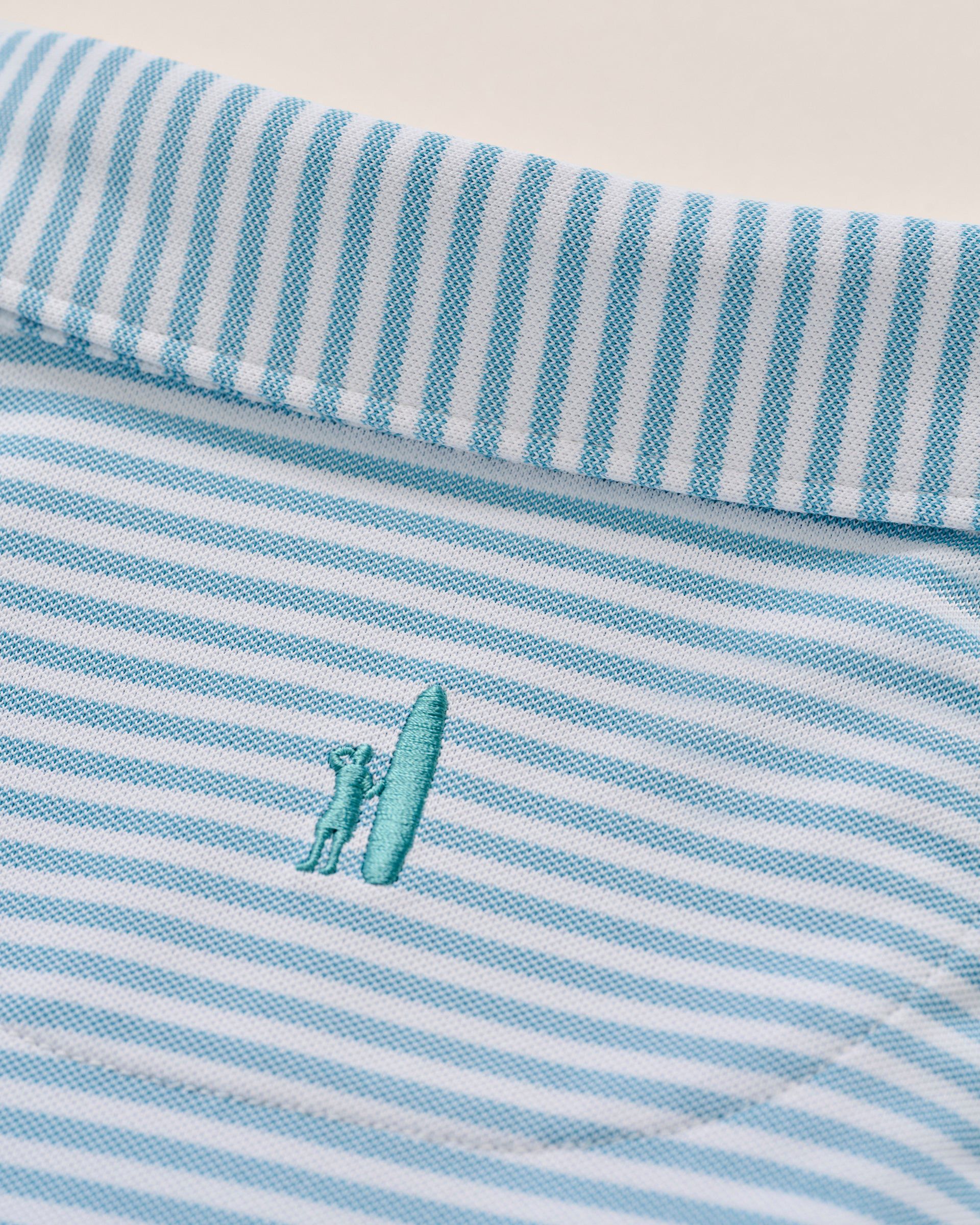 Performance Mesh Polo - Stetson Stripe - Image 8