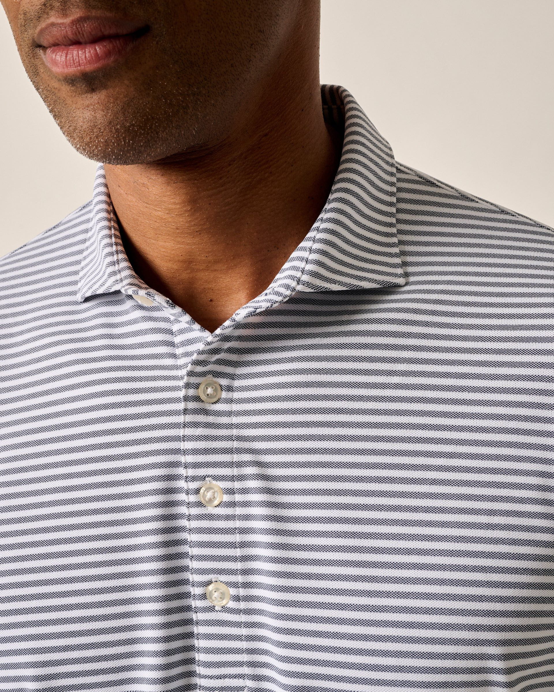 Performance Mesh Polo - Stetson Stripe