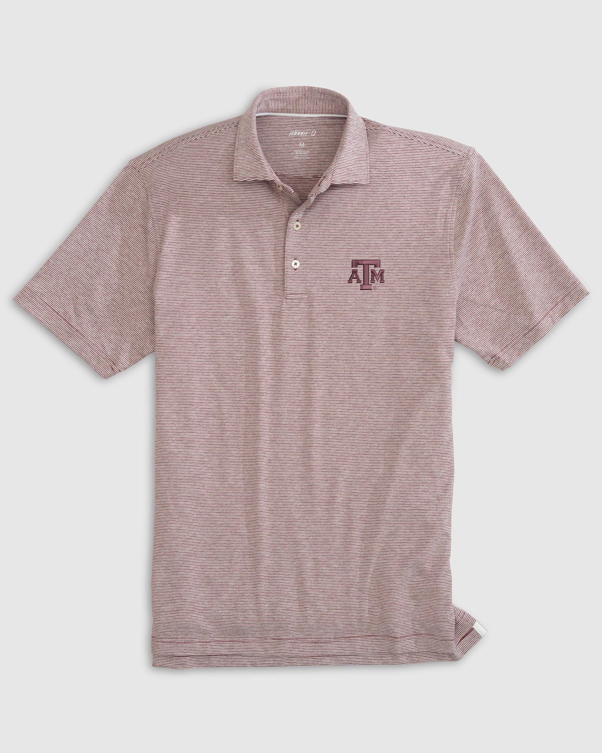 Texas A&M Lyndonn Striped Jersey Performance Polo - Image 2