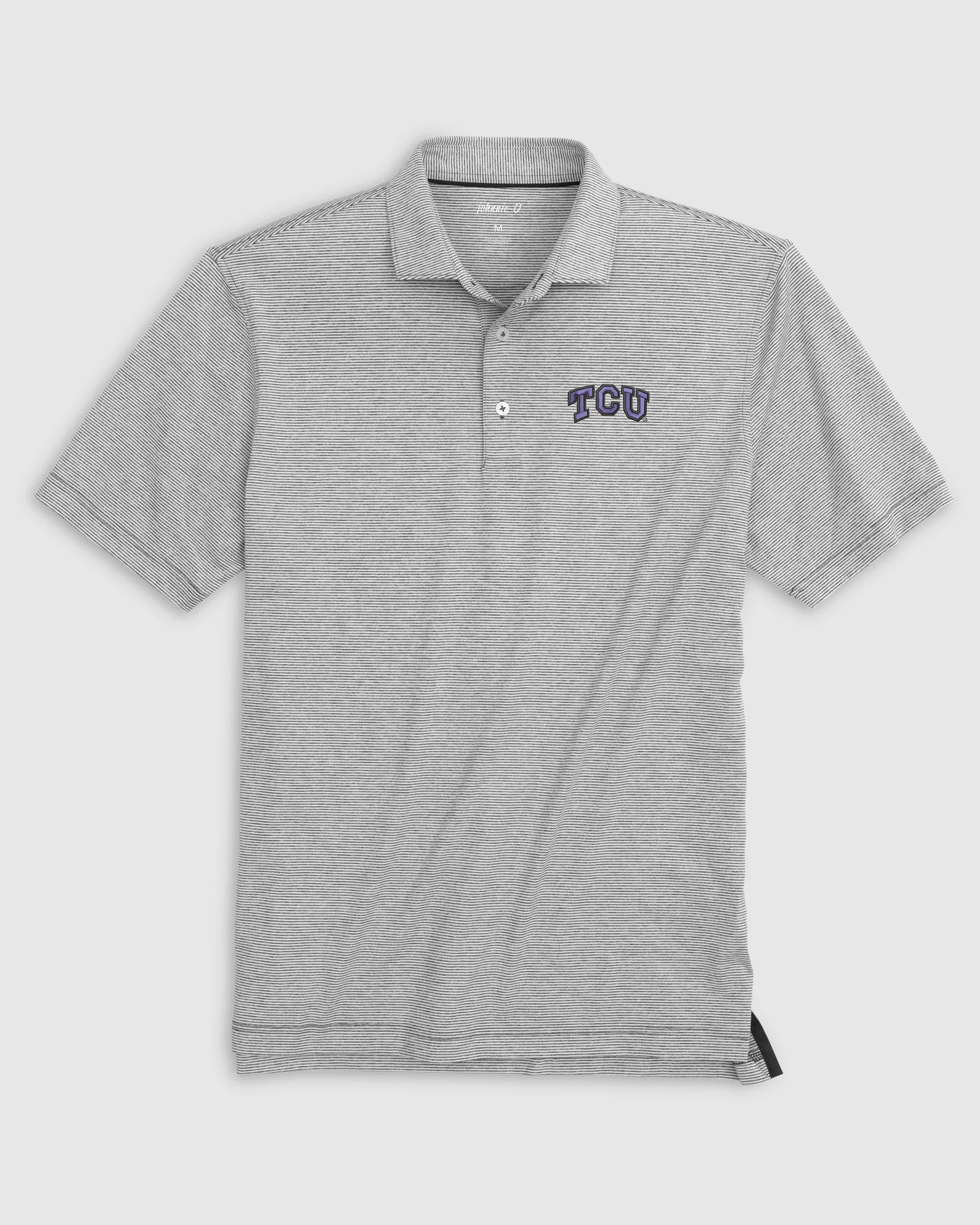 Texas Christian Lyndonn Striped Jersey Performance Polo