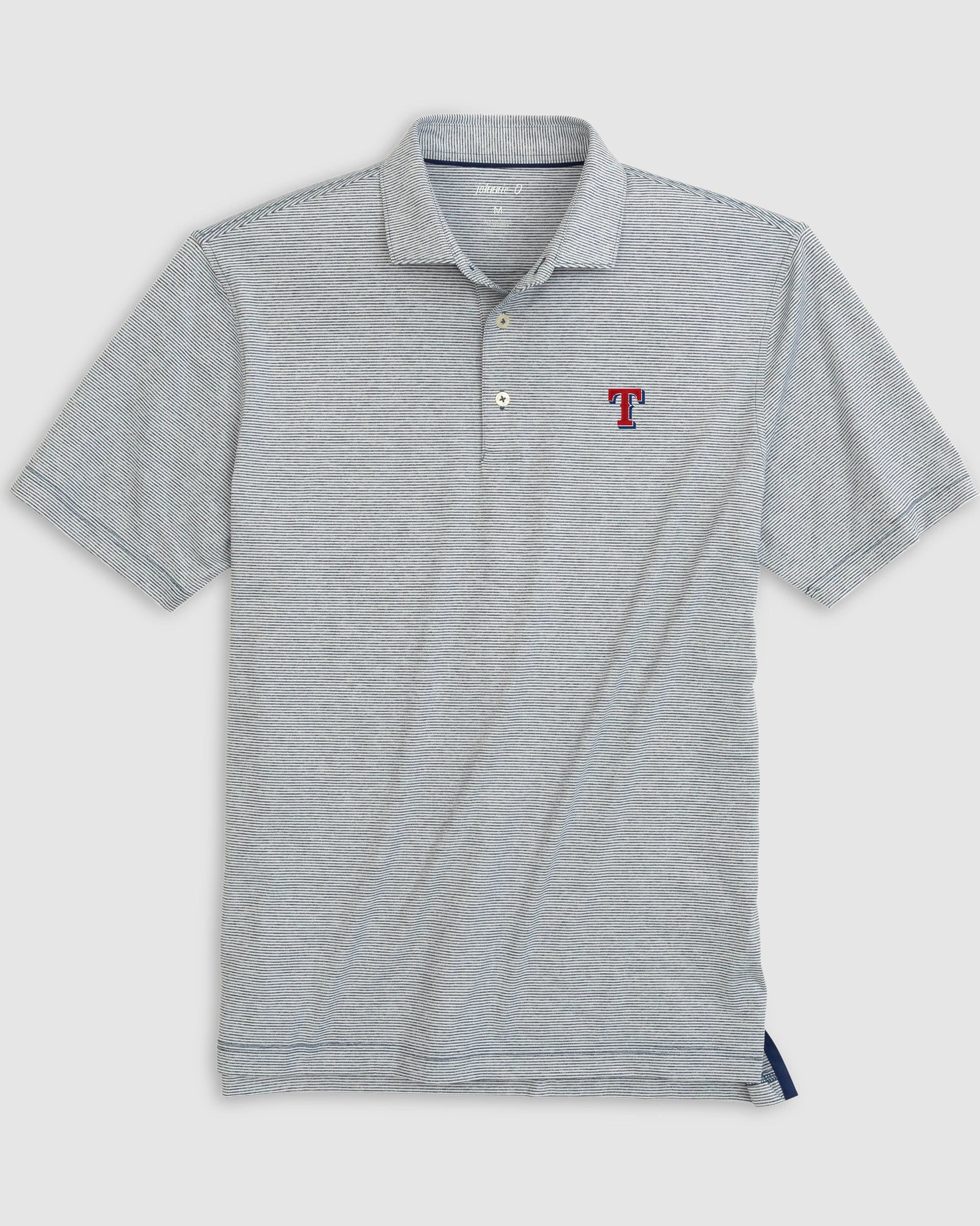 Texas Rangers Lyndonn Striped Jersey Performance Polo